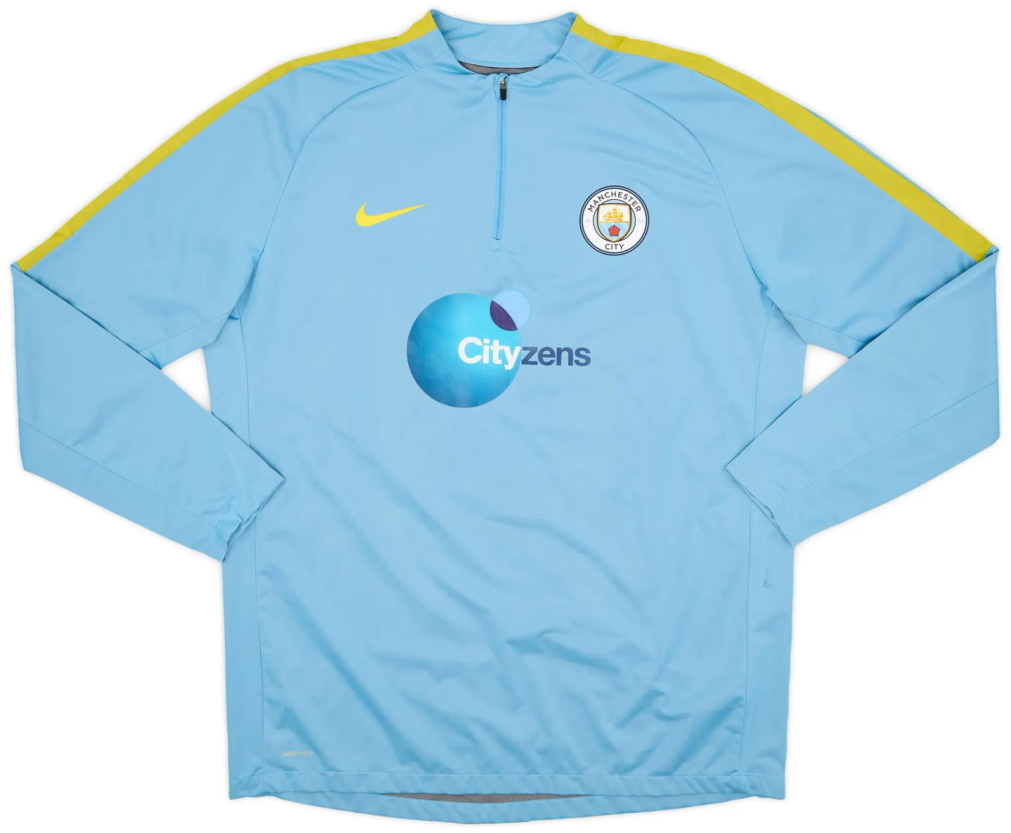 2016-17 Manchester City Player Issue Nike 1/4 Zip Drill Top - 7/10 - (XL)