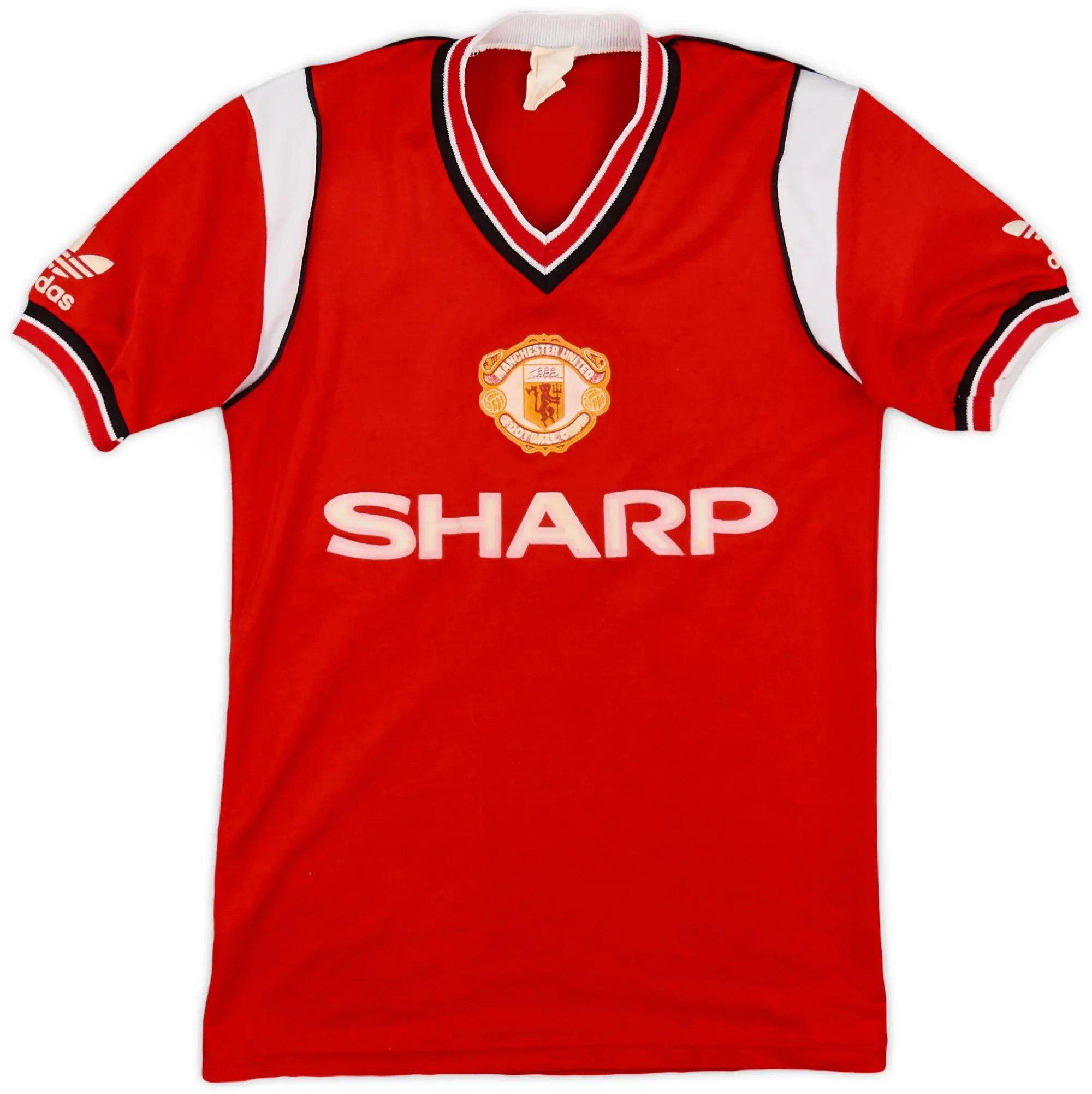 adidas 1984-86 Manchester United Home Shirt - 7/10 - (L.Boys)