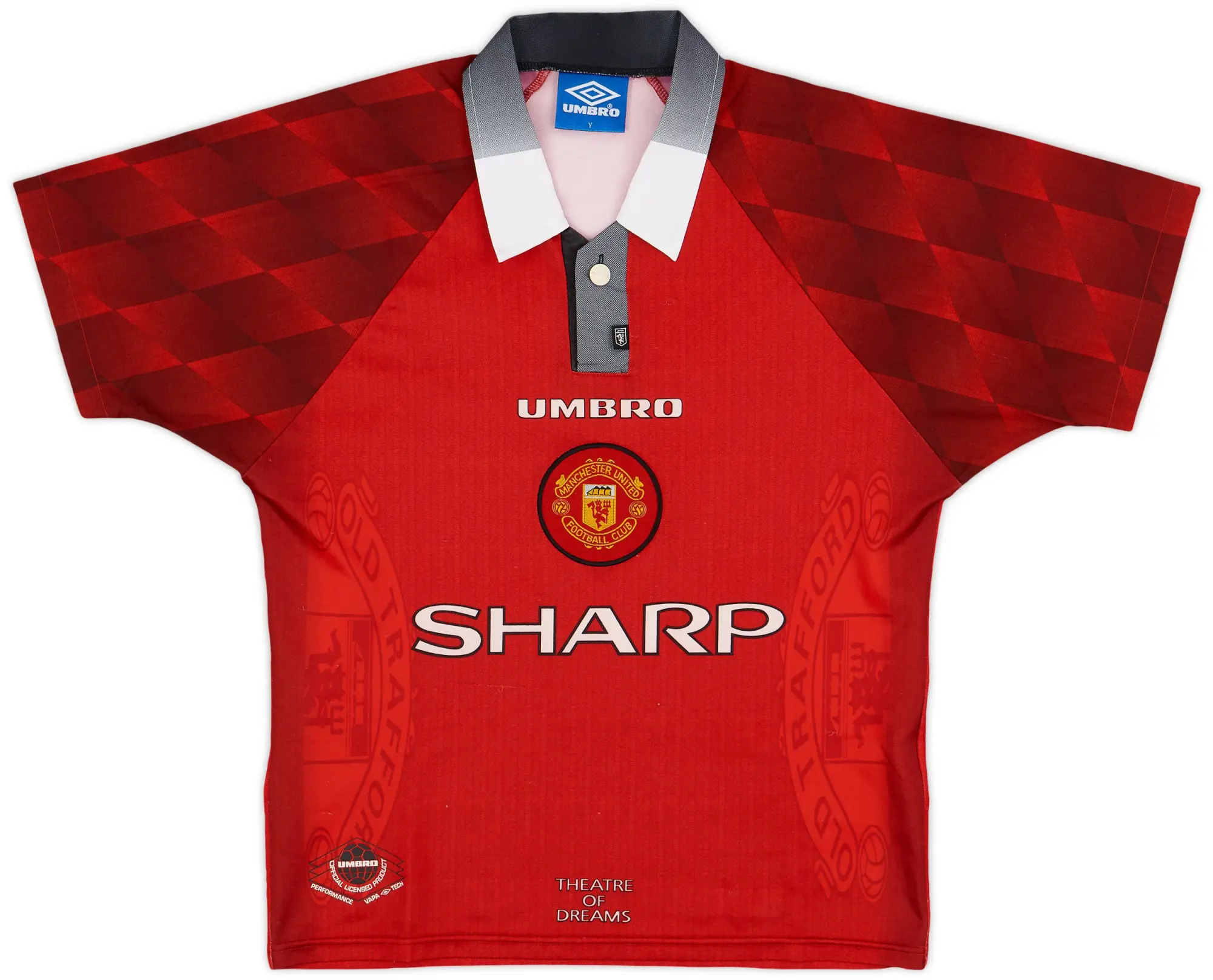 Umbro 1996-98 Manchester United Home Shirt - 8/10 - (Y)
