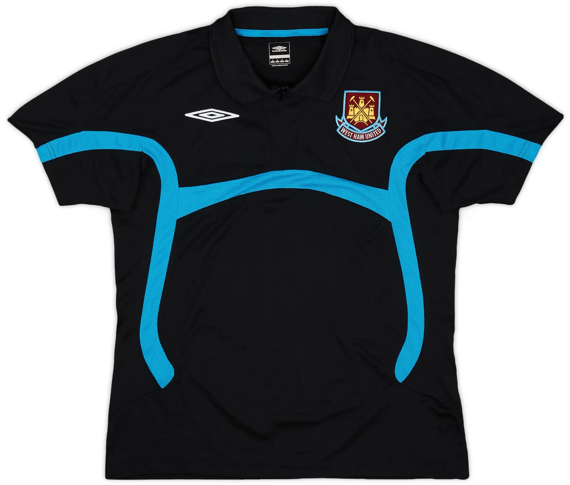 2009-10 West Ham Umbro 1/4 Zip Polo Shirt - 9/10 - (M)