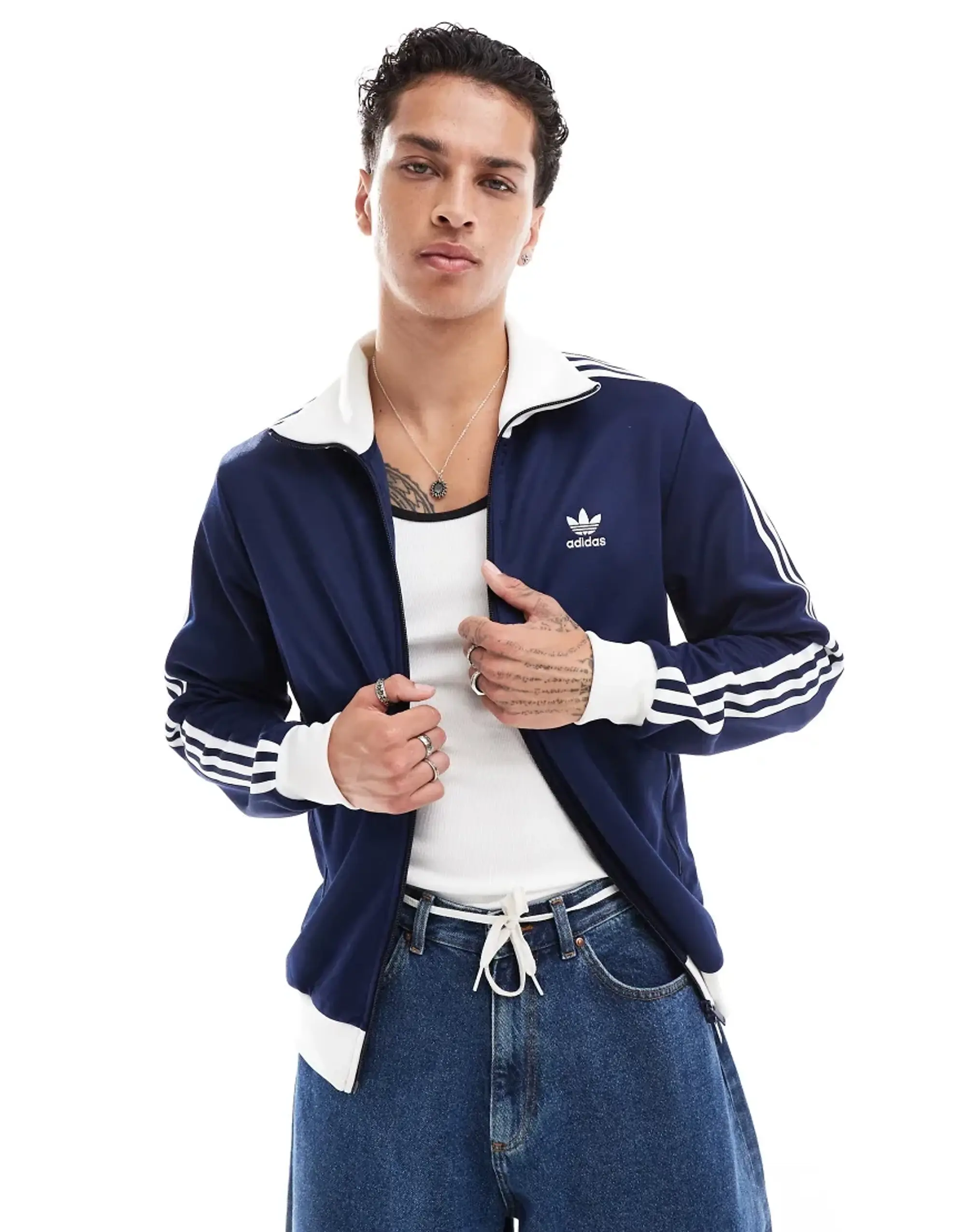 Adidas Originals Classics Track Top In Navy-Blue