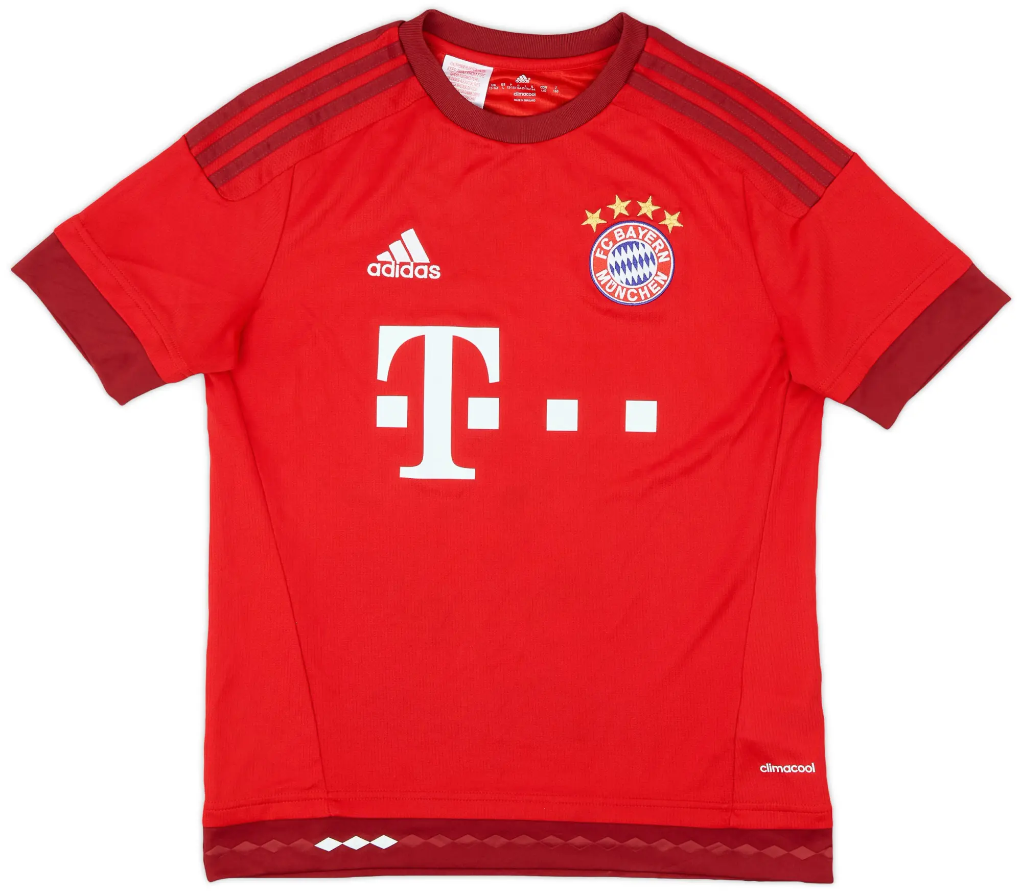 adidas 2015-16 Bayern Munich Home Shirt - 9/10 - (L.Boys)