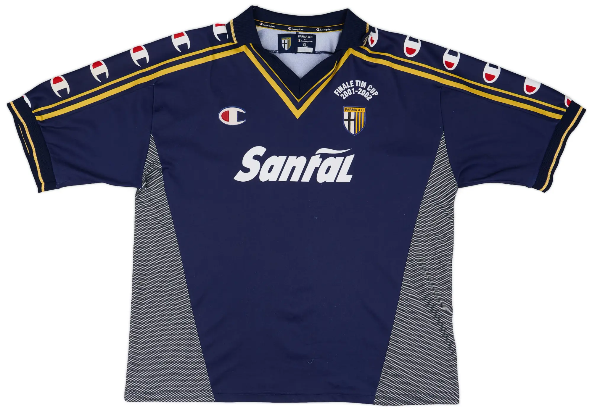 Champion 2000-01 Parma 'Signed' Finale TIM Cup Away Shirt - 8/10 - (XL)