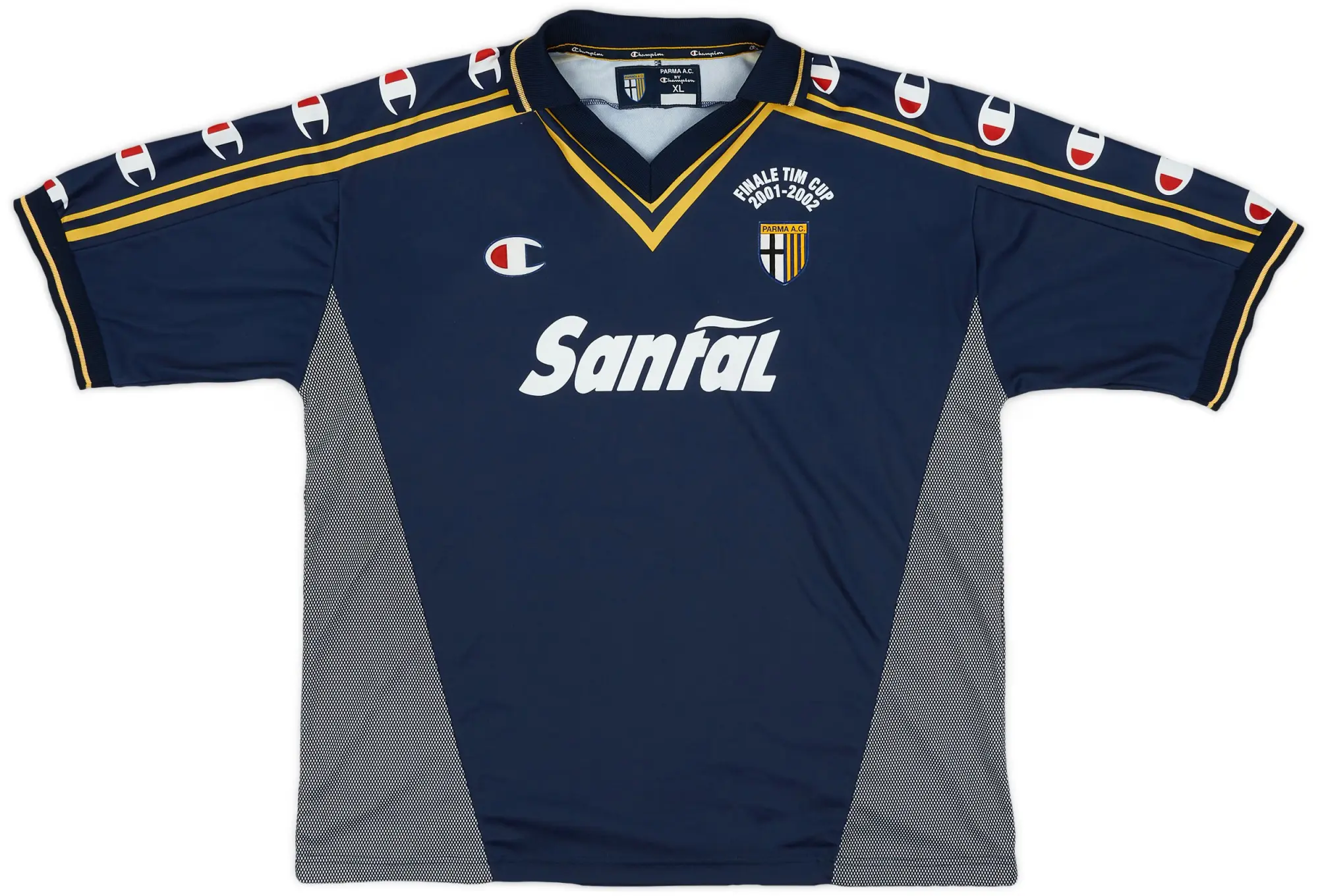 Champion 2000-01 Parma 'Signed' Finale TIM Cup Away Shirt - 9/10 - (XL)