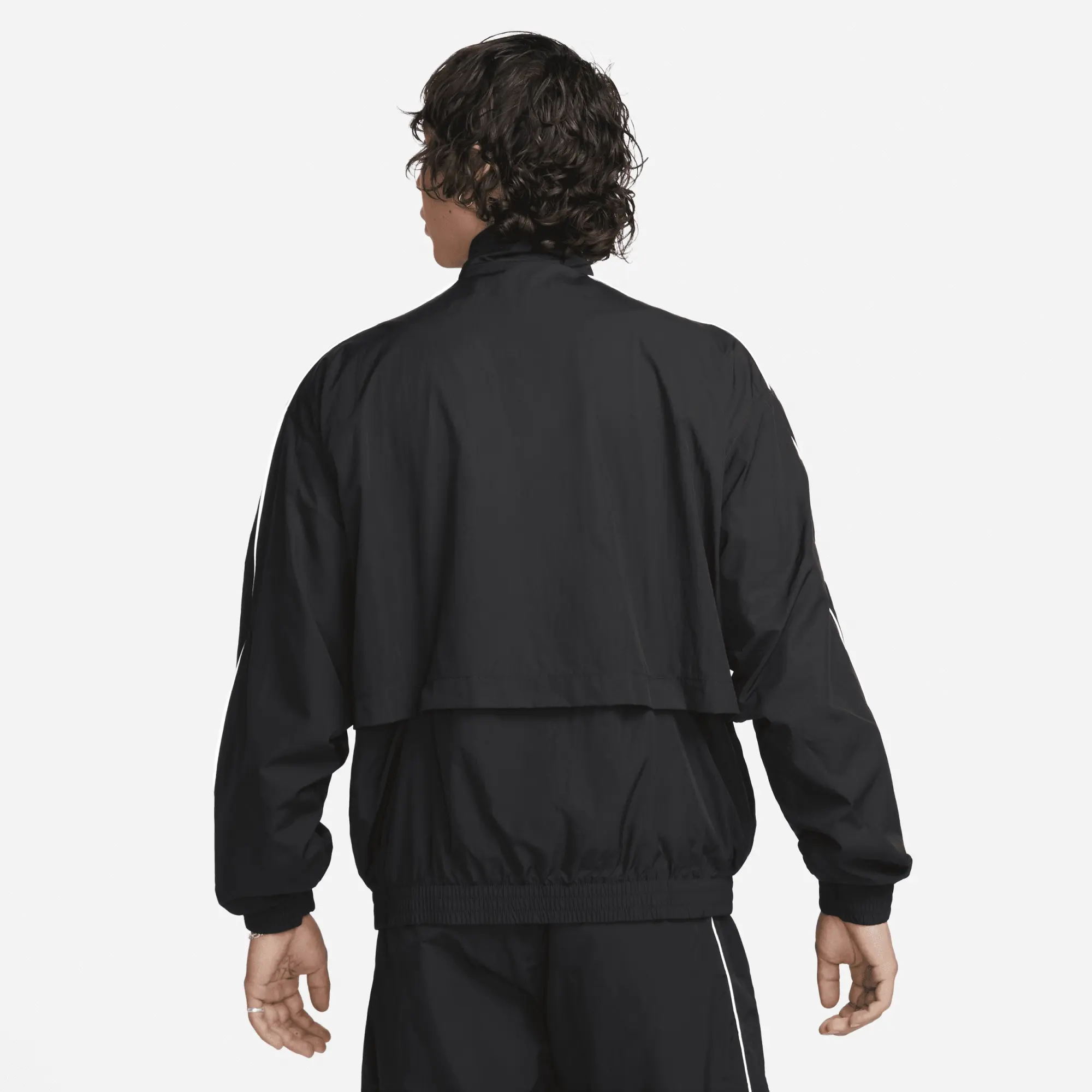 Nike Men's Solo Swoosh Woven Track Jacket Black/White
