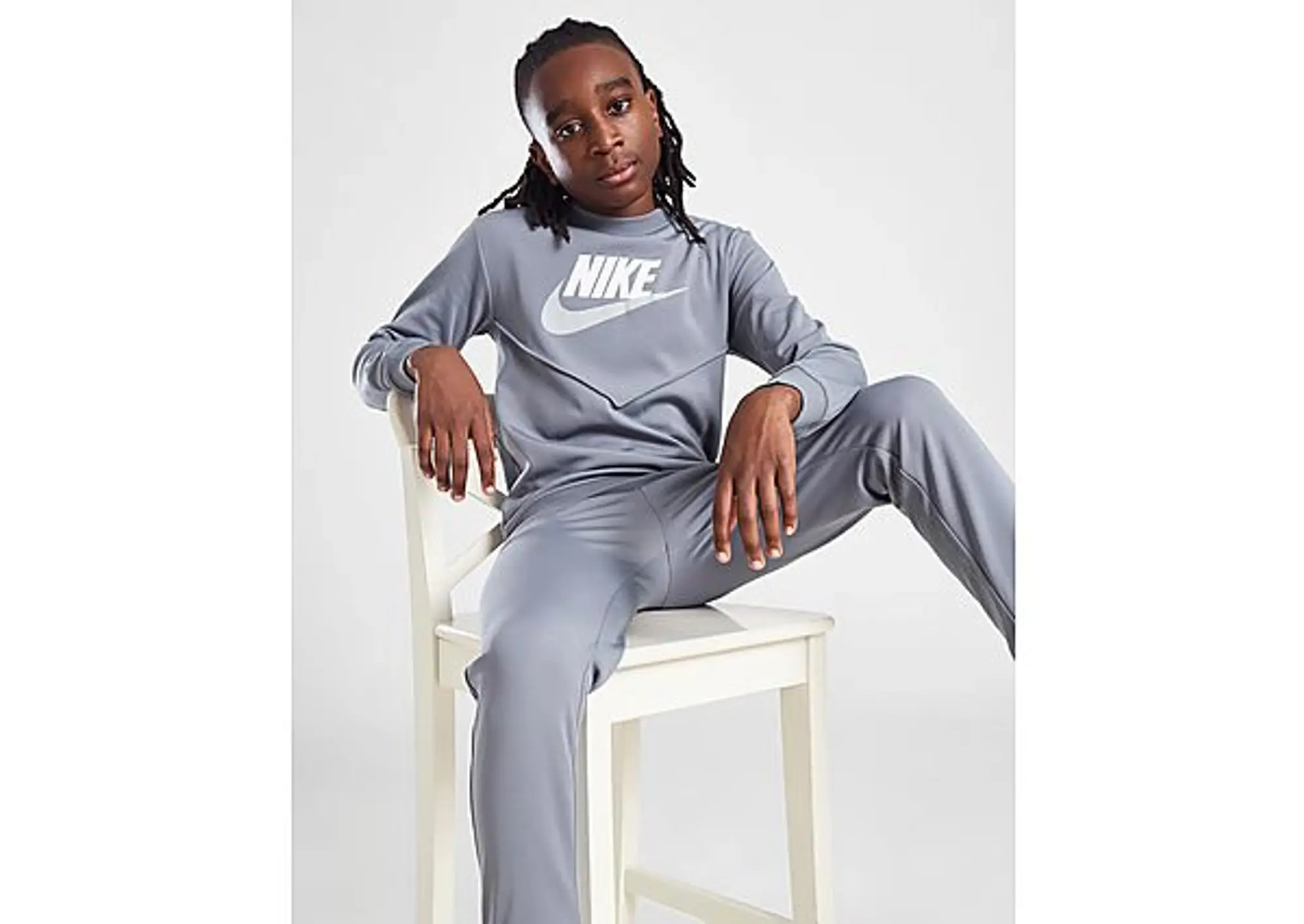 Nike Sportswear Crew Tracksuit Junior - Smoke Grey