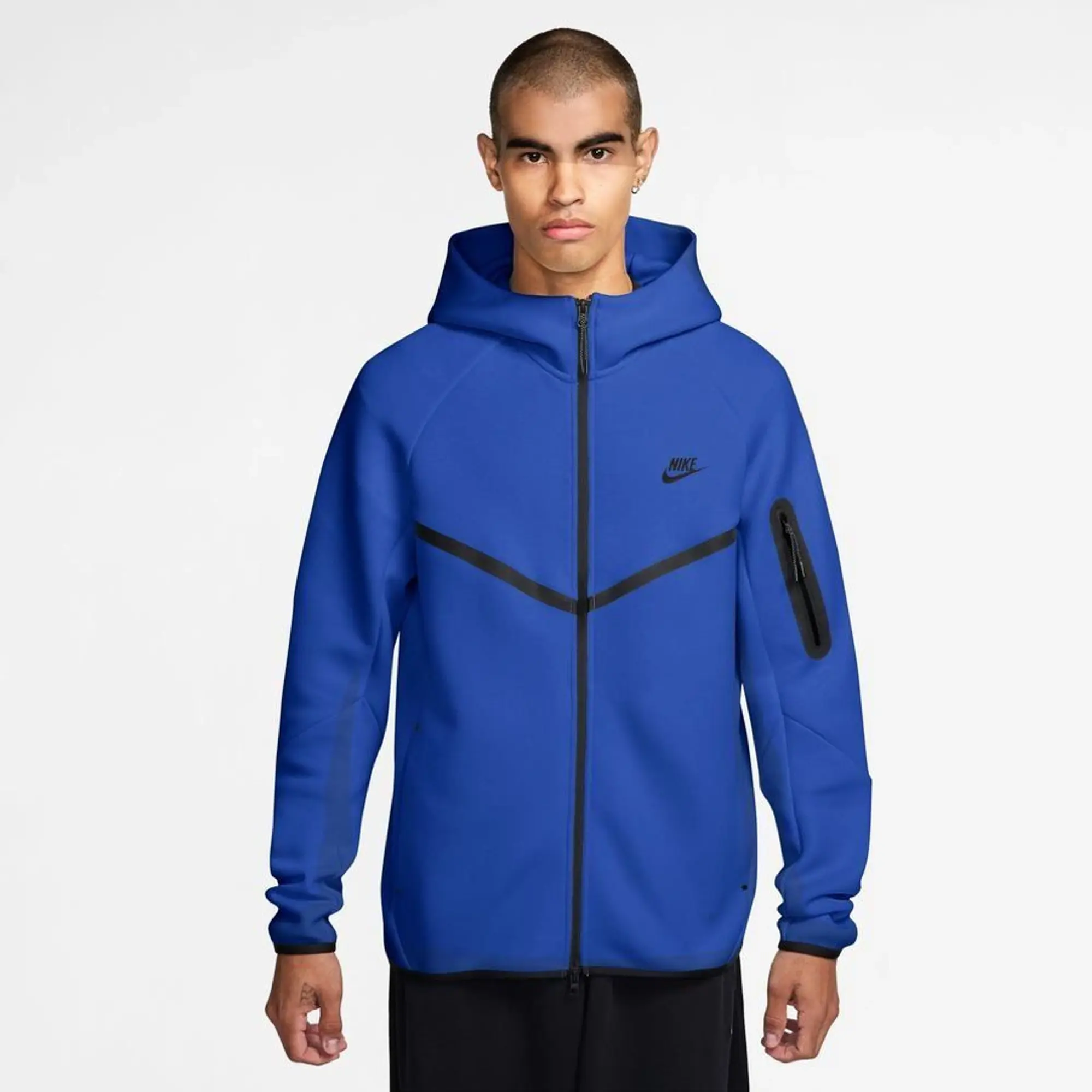 Nike Tech Fleece Windrunner Full Zip Hoodie - Blue - Size L - Blue