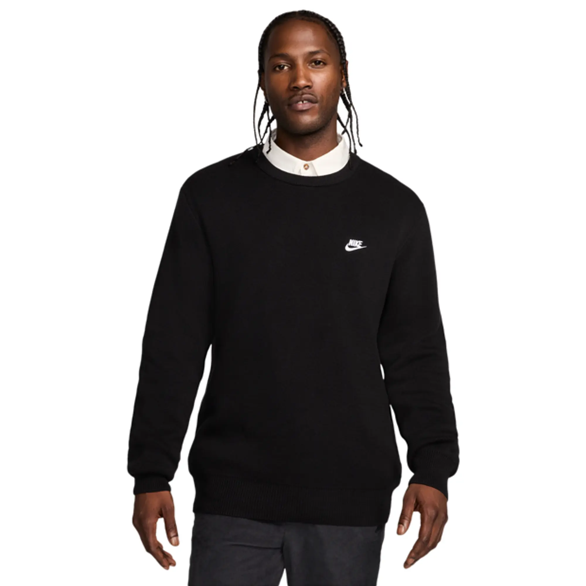 Nike Club Men Sweatshirts - Black