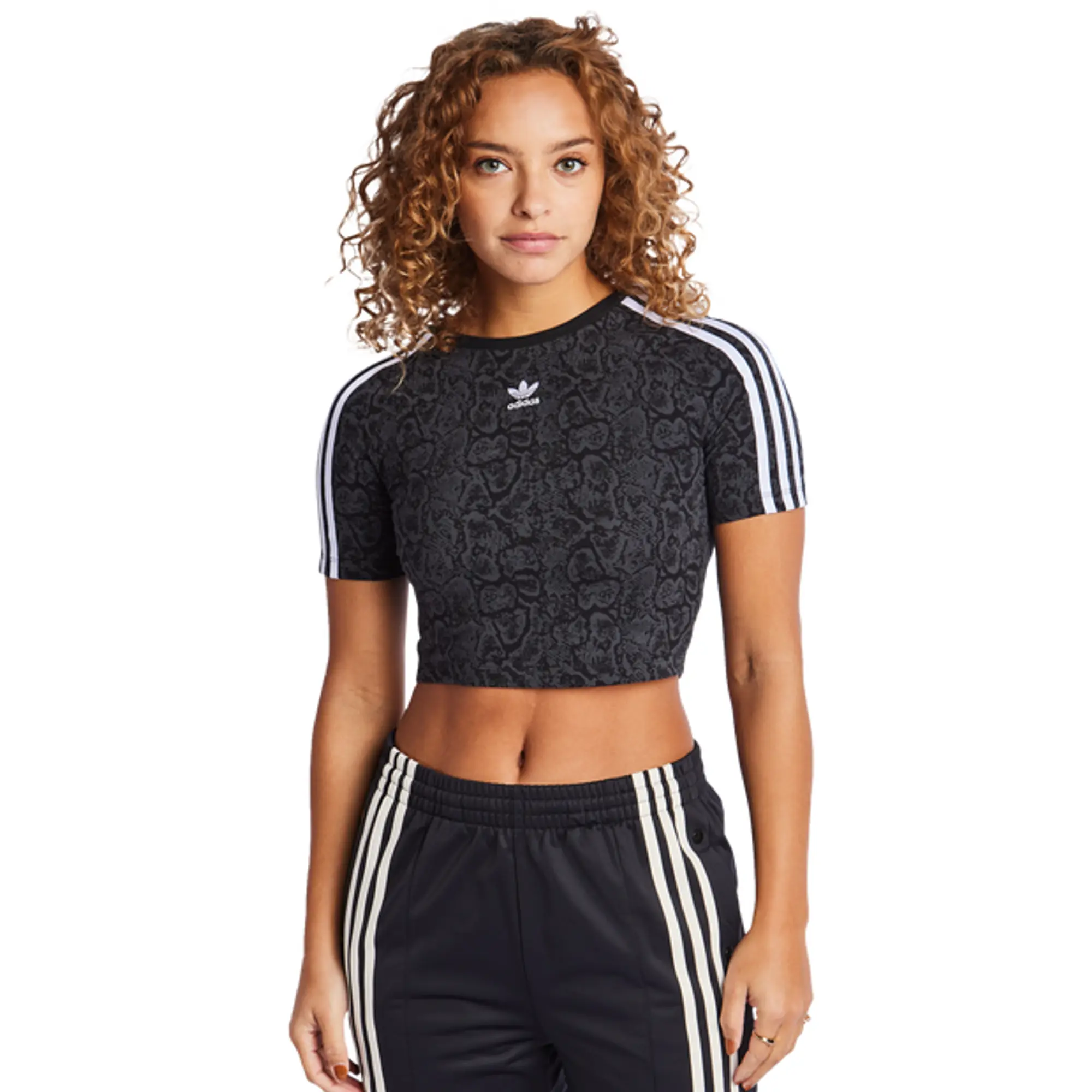 Adidas 3s Snake Baby Women T-Shirts - Black