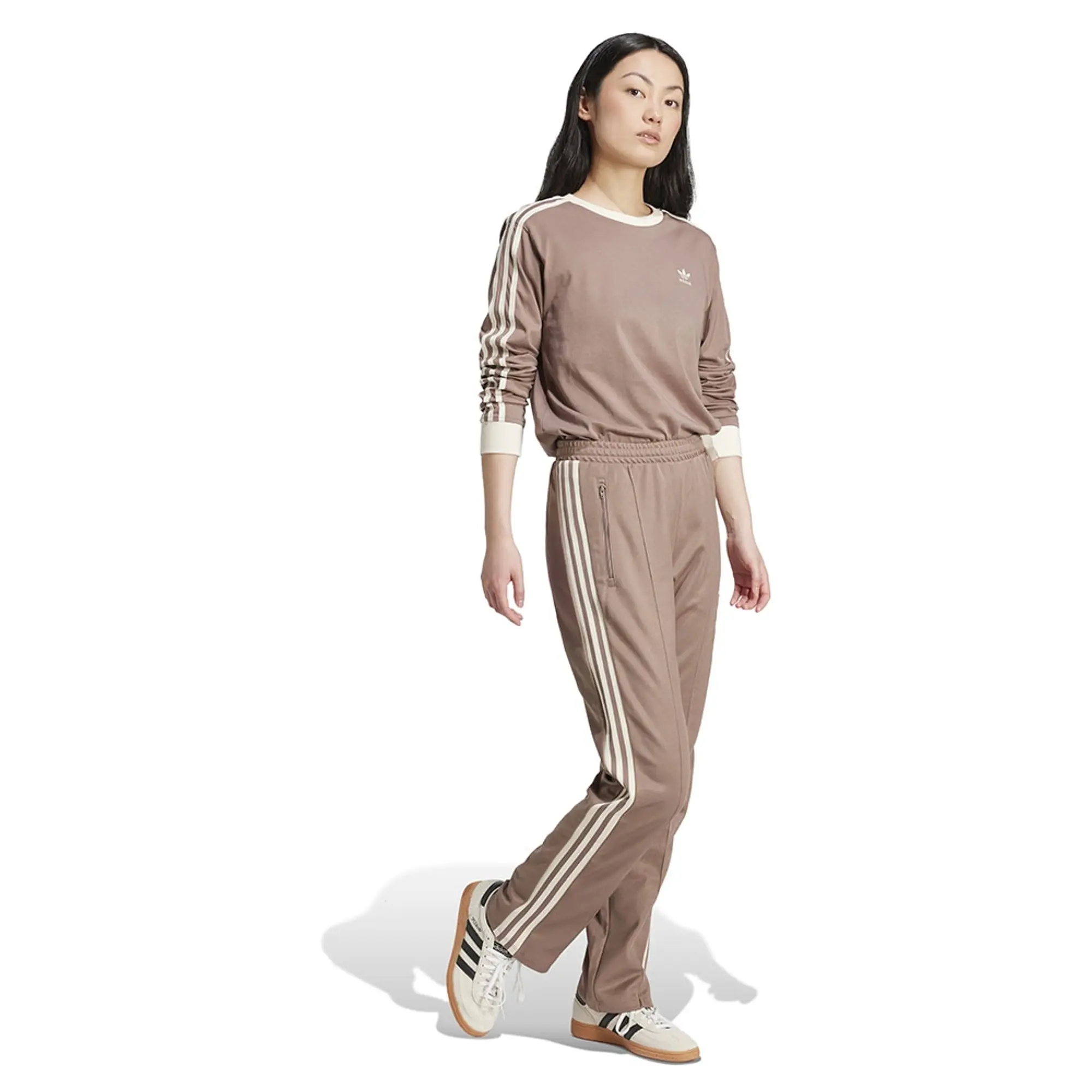 adidas Originals Pants Adidas Adicolor Classic Track Pant Regular Tapered Leg Trace Brown/ Wonder White Xs