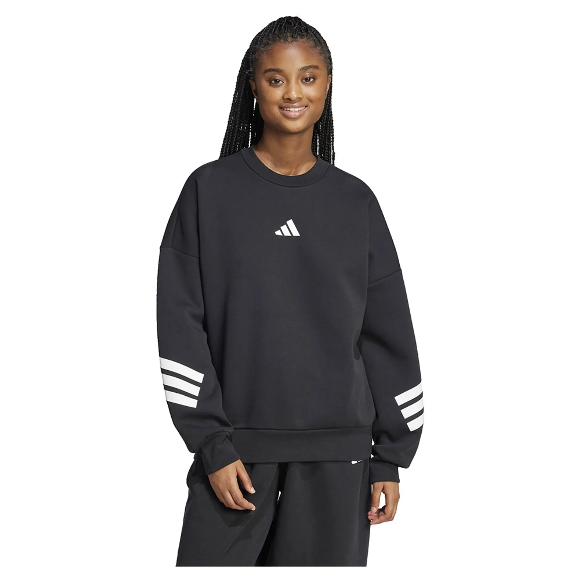 adidas Originals Sweatshirt Adidas Future Icons Three Stripes Sweatshirt Black Xs