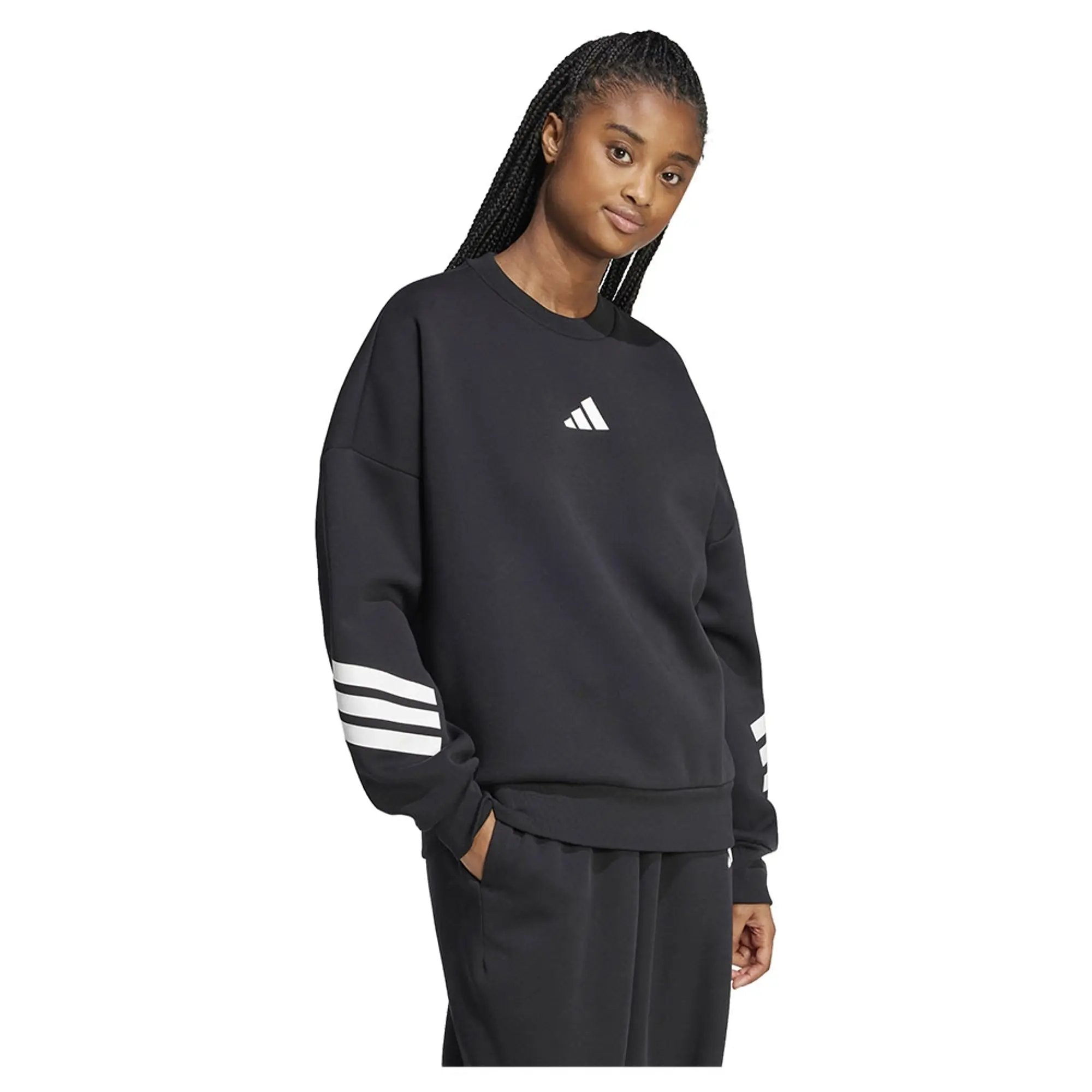 adidas Originals Sweatshirt Adidas Future Icons Three Stripes Sweatshirt Black Xs