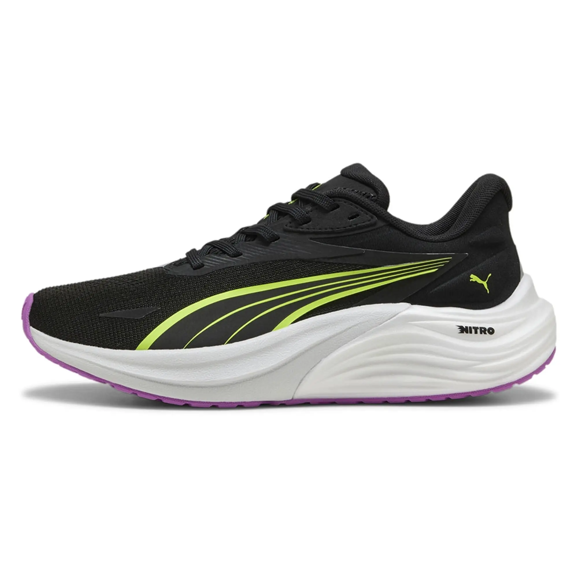 PUMA Women's Electrify NITRO 4 Running Shoes - Black/Yellow Alert -  Size: UK 8