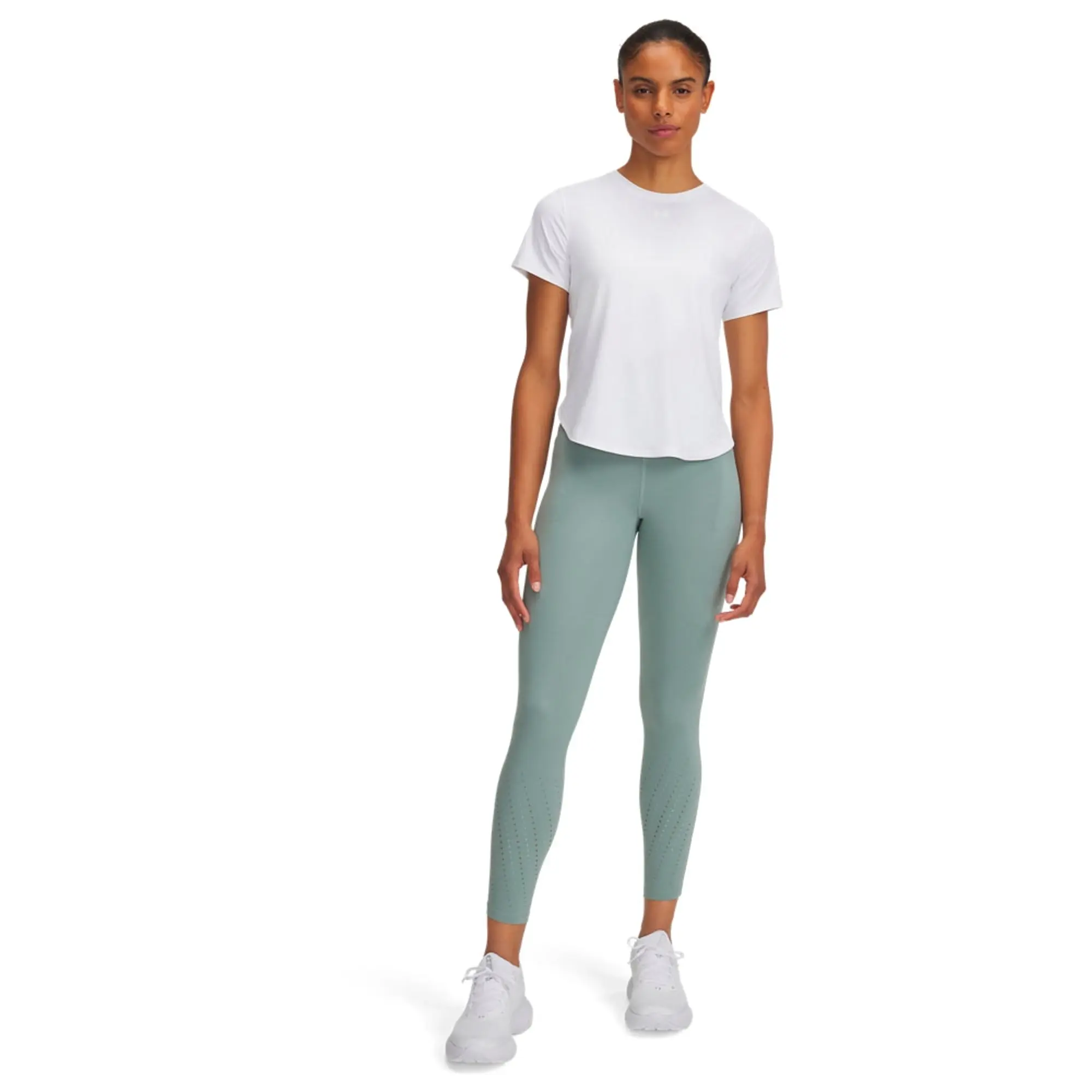 Women's  Under Armour  Launch Elite Ankle Tights Silica Green / Reflective XS