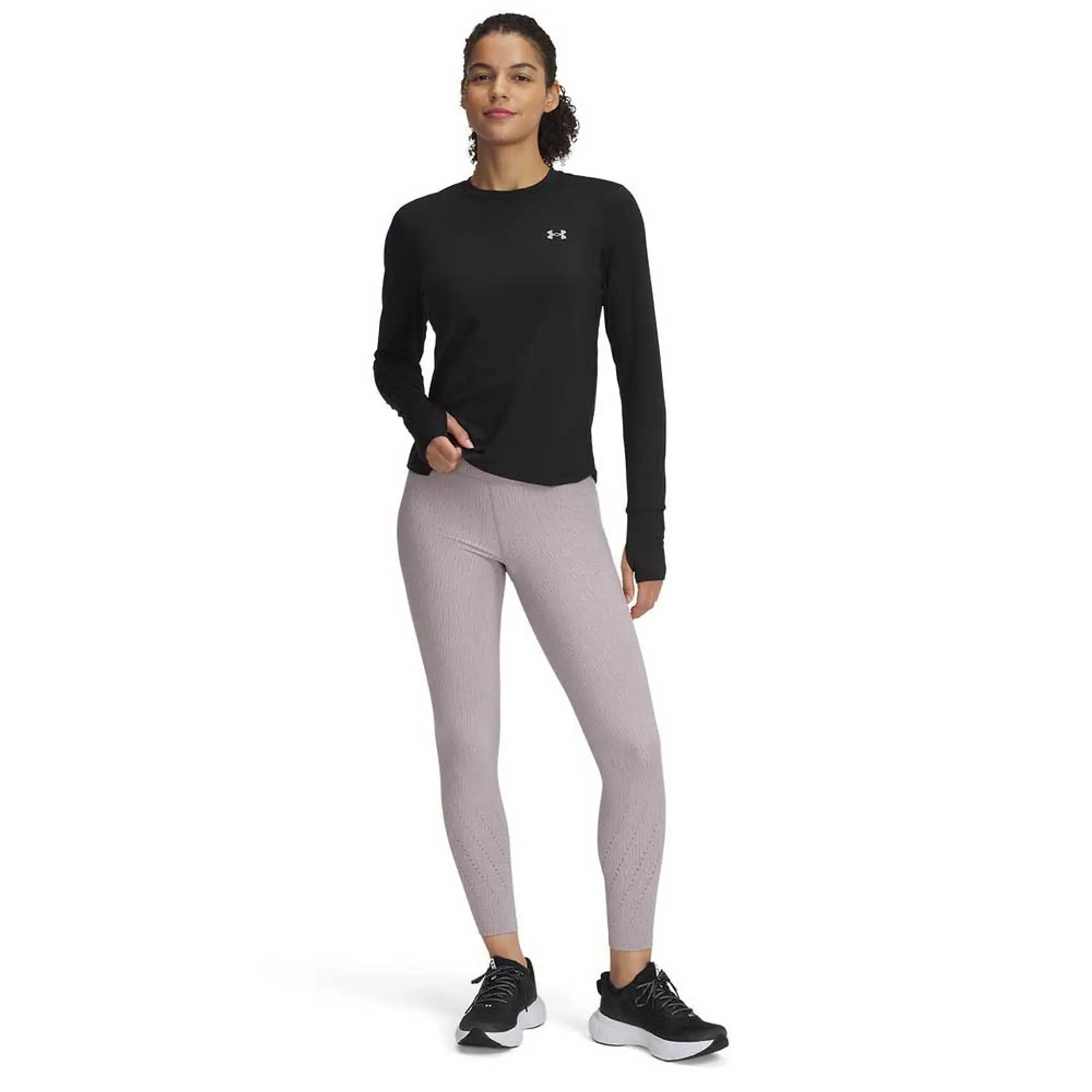 Women's  Under Armour  Launch Elite Printed Tights Gray Dawn / Reflective XS