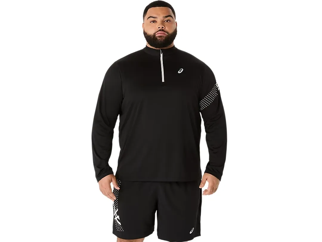 ASICS Icon 1/2 Zip Running Shirt Men - Black | 2011D241-001