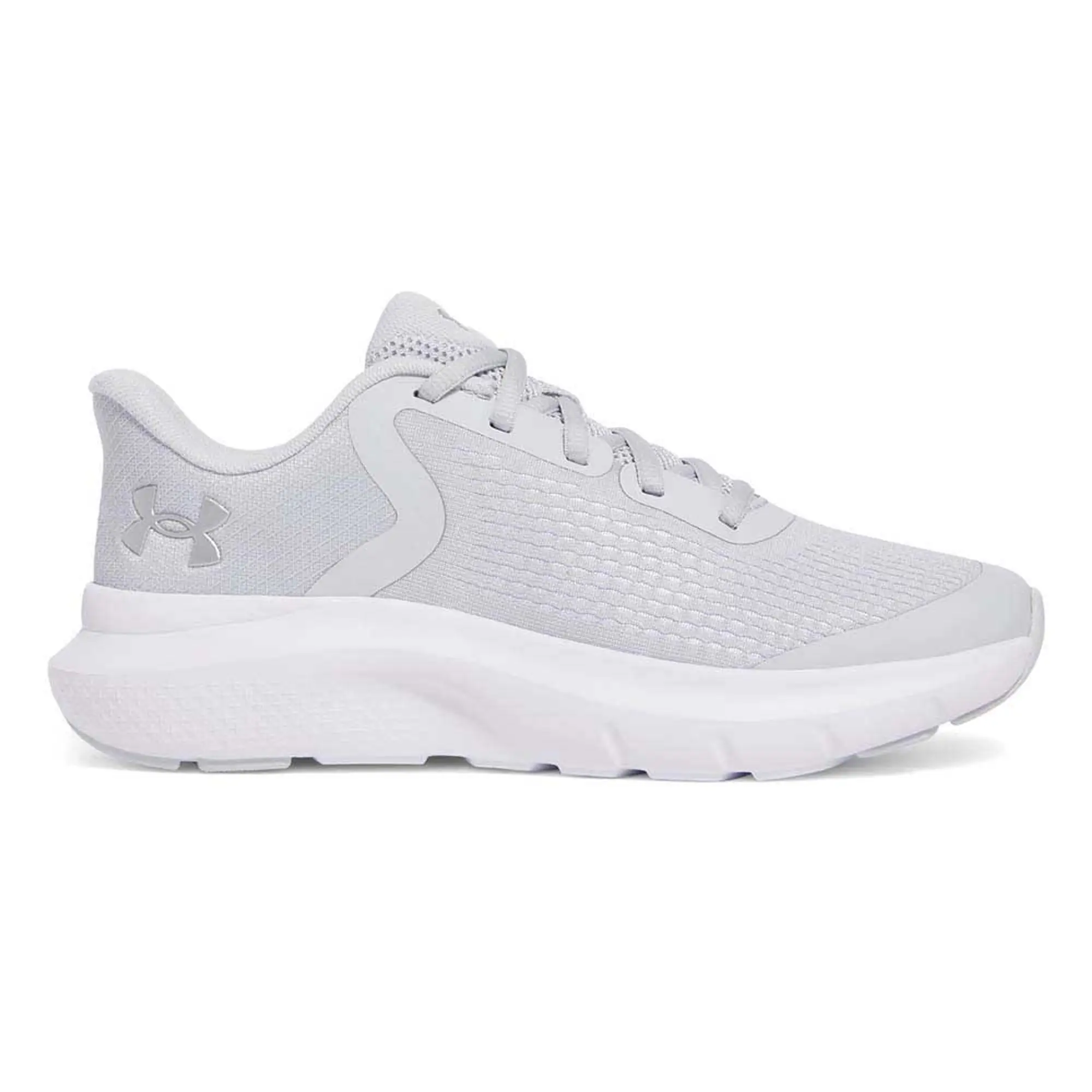 Girls' Grade School  Under Armour  Rogue 5 Running Shoes Halo Gray / White / Metallic Silver 3