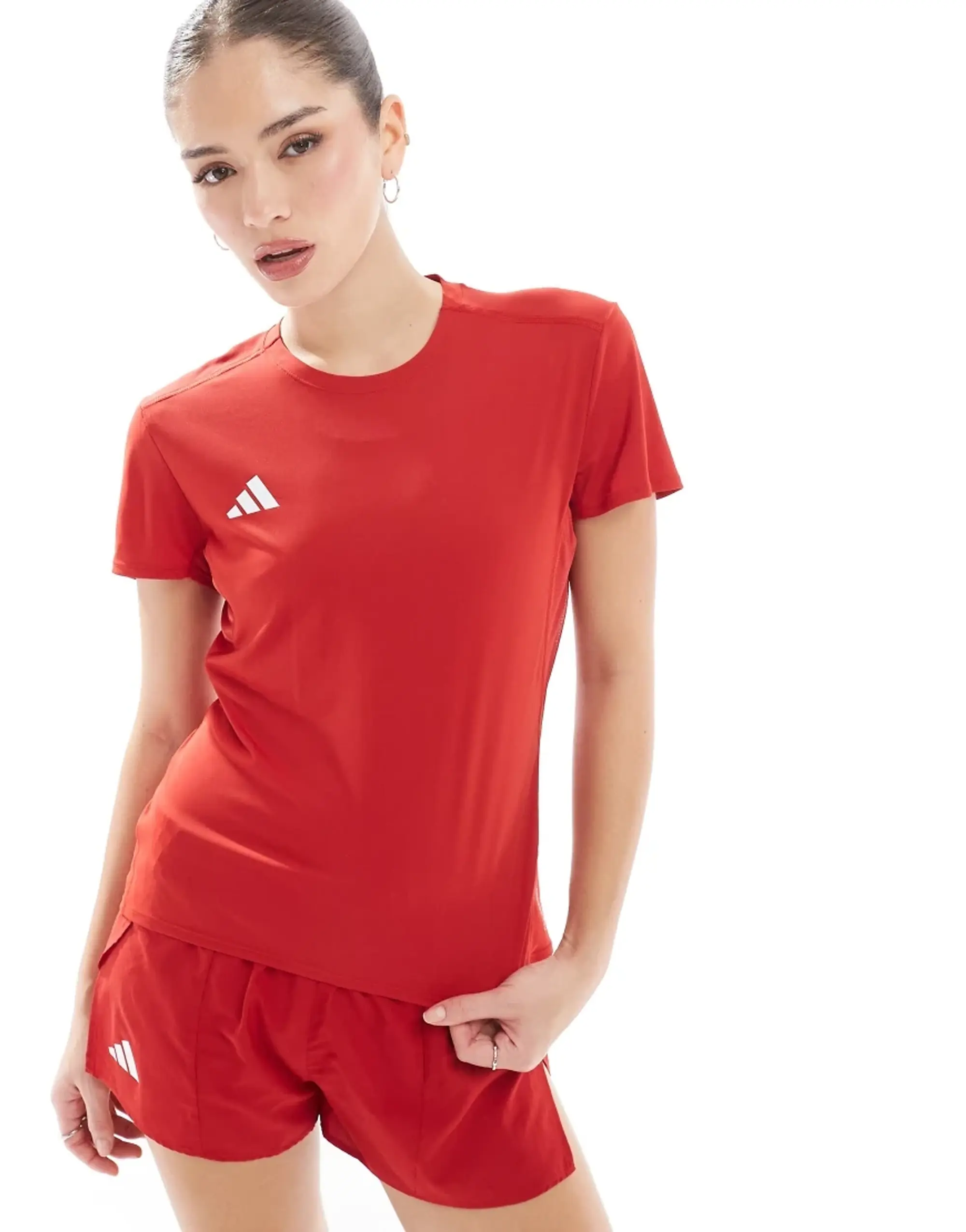 Adidas Running Adizero T-Shirt In Red