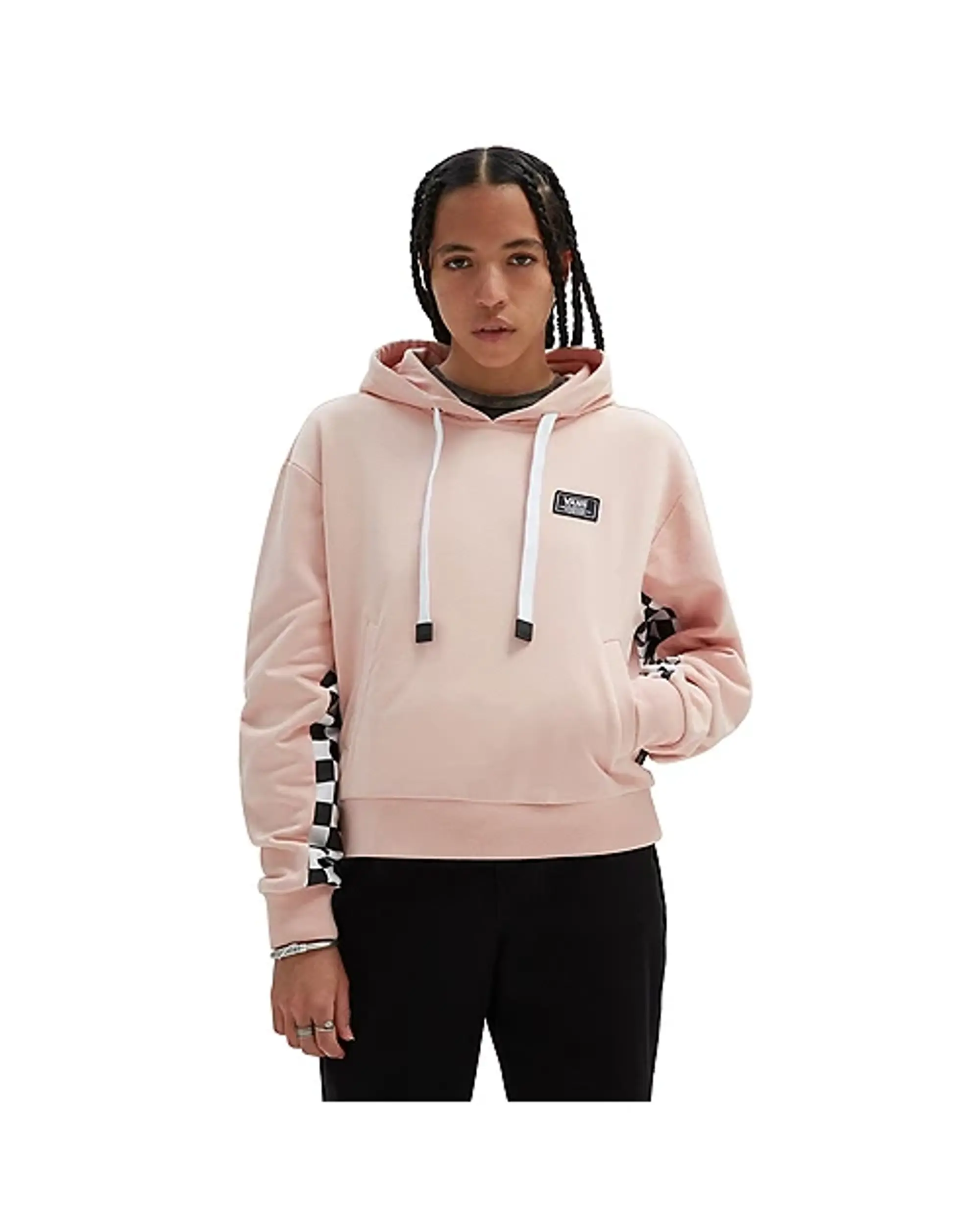 Vans Boom Boom Check It Pullover Hoodie (Rose Smoke) Women Pink