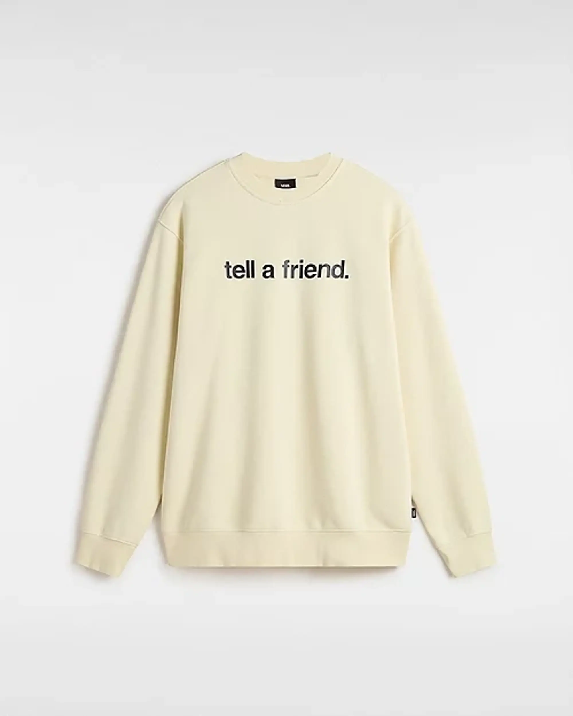 Vans Tell A Friend Crew Sweatshirt (Lemon Icing) Unisex Beige