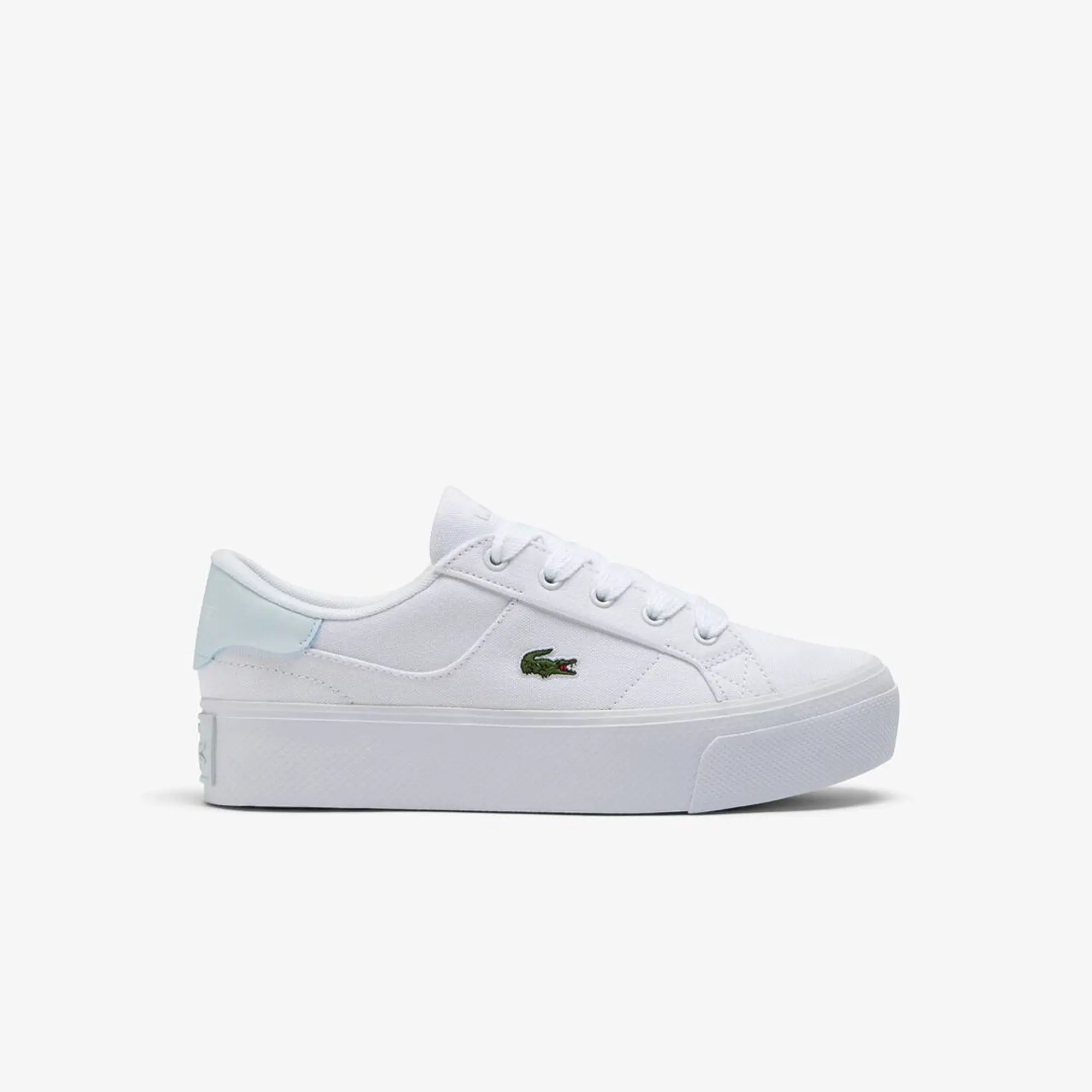 Lacoste Women's Ziane Platform Sneakers - White & Light Blue