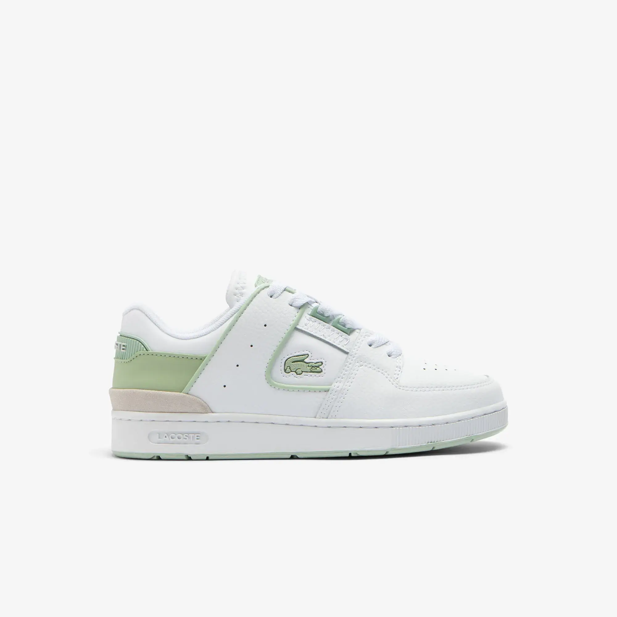 Lacoste Women's Court Cage Leather Sneakers - White & Green