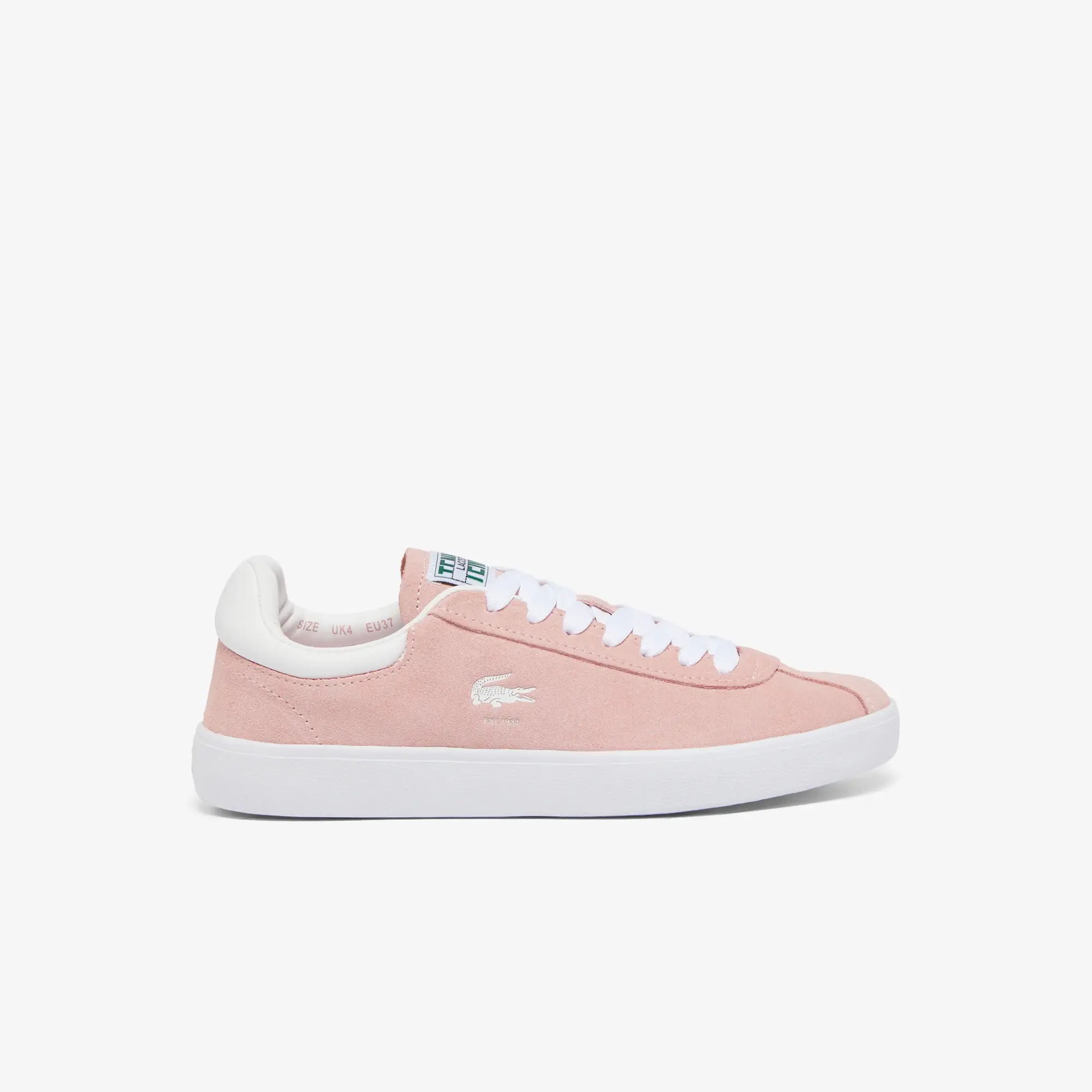 Lacoste Women's Baseshot Suede Sneakers - Pink & White