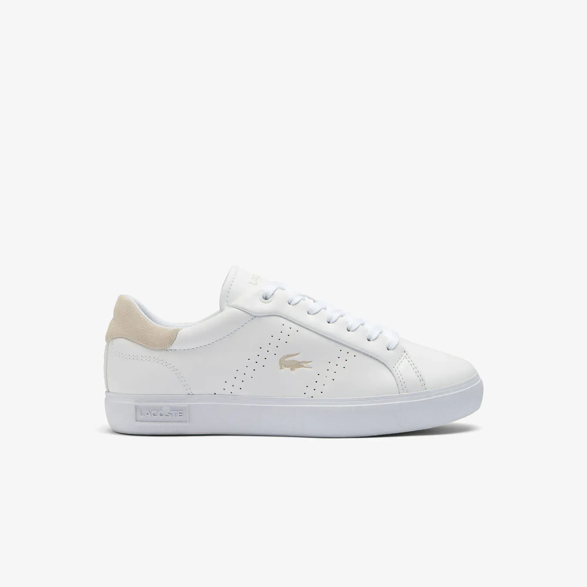 Lacoste Women's Powercourt 2.0 Leather Sneakers - White & Off White