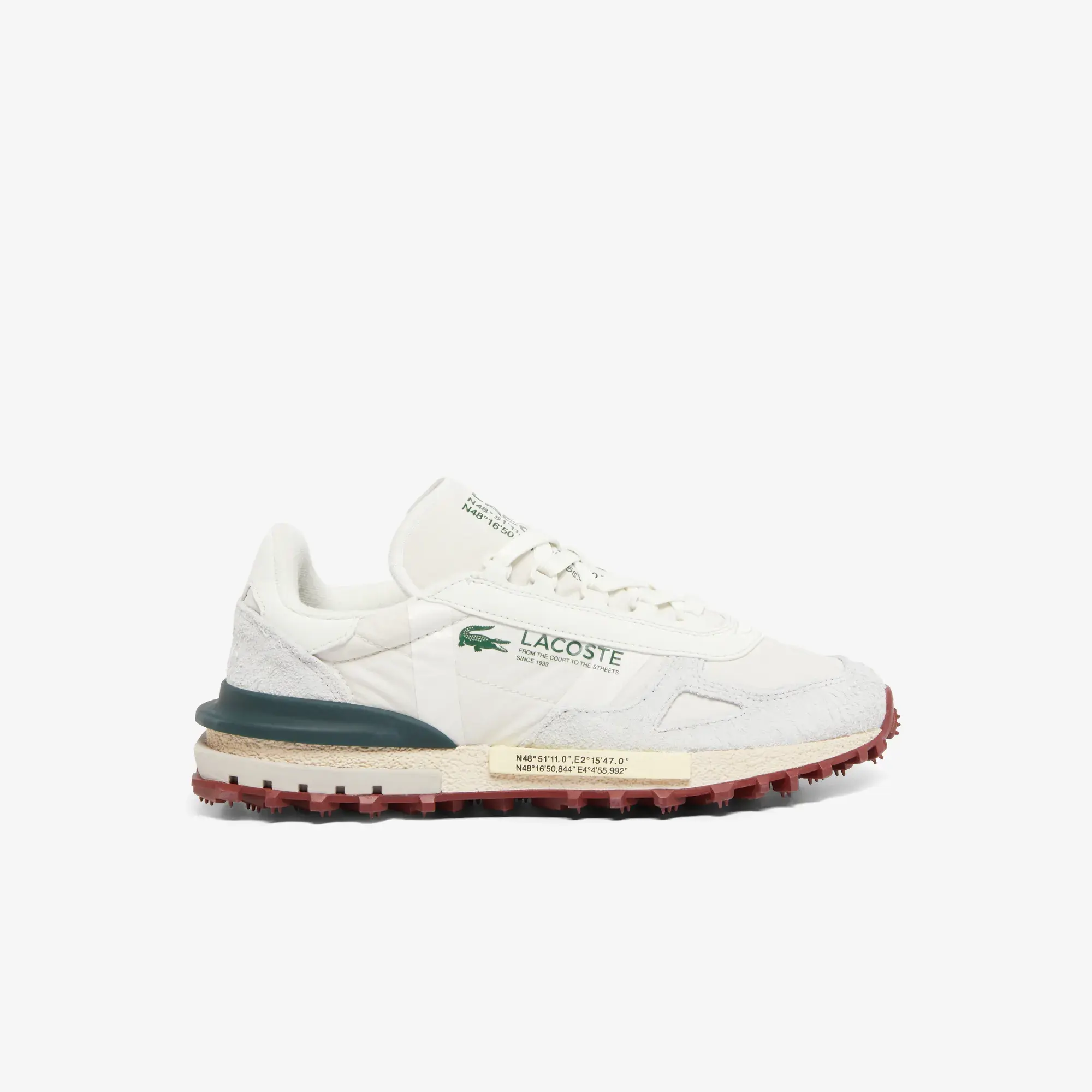 Lacoste Men's Elite Active Sneakers - Off White & Dark Green