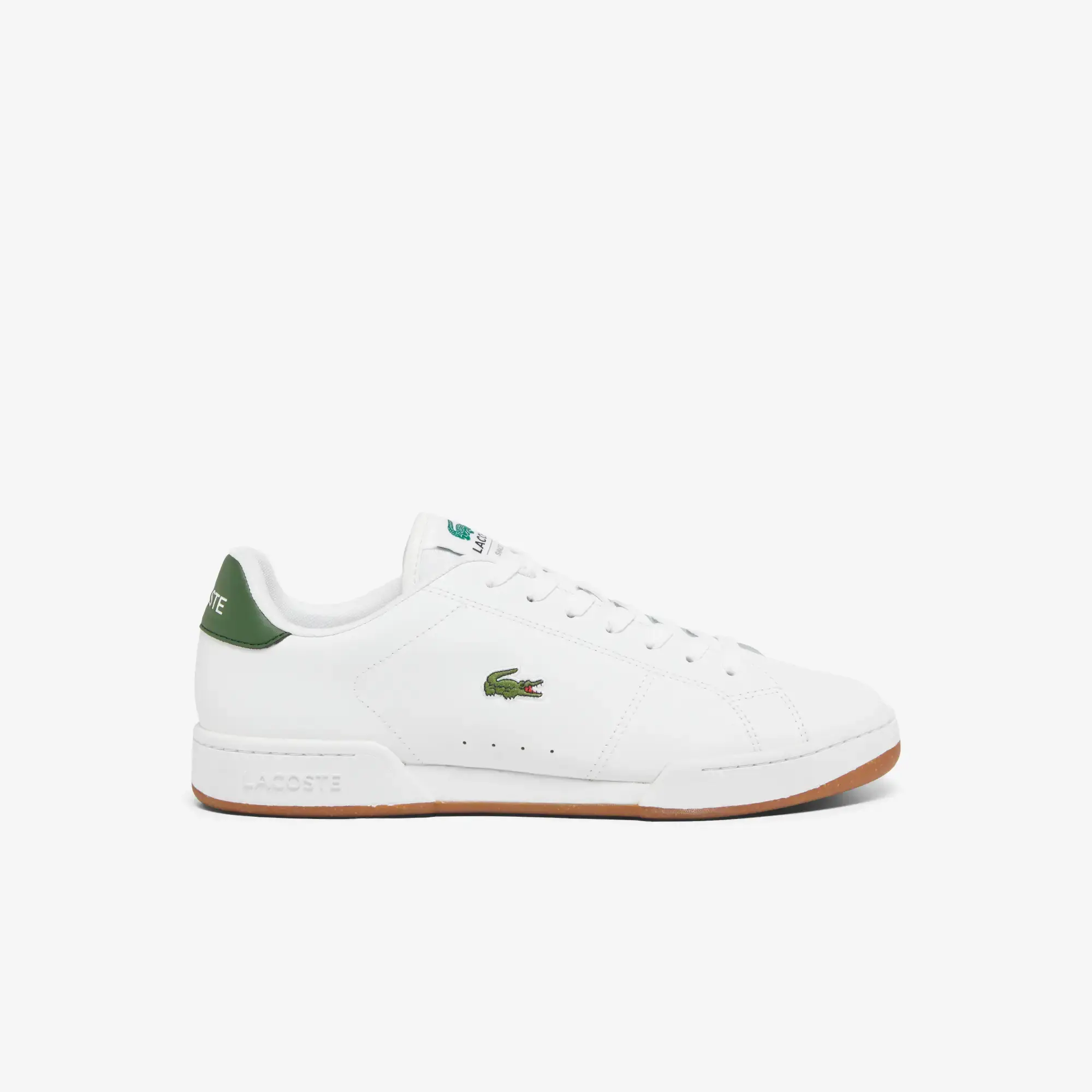 Lacoste Men's Carnaby Cup Leather Sneakers - White & Dark Green