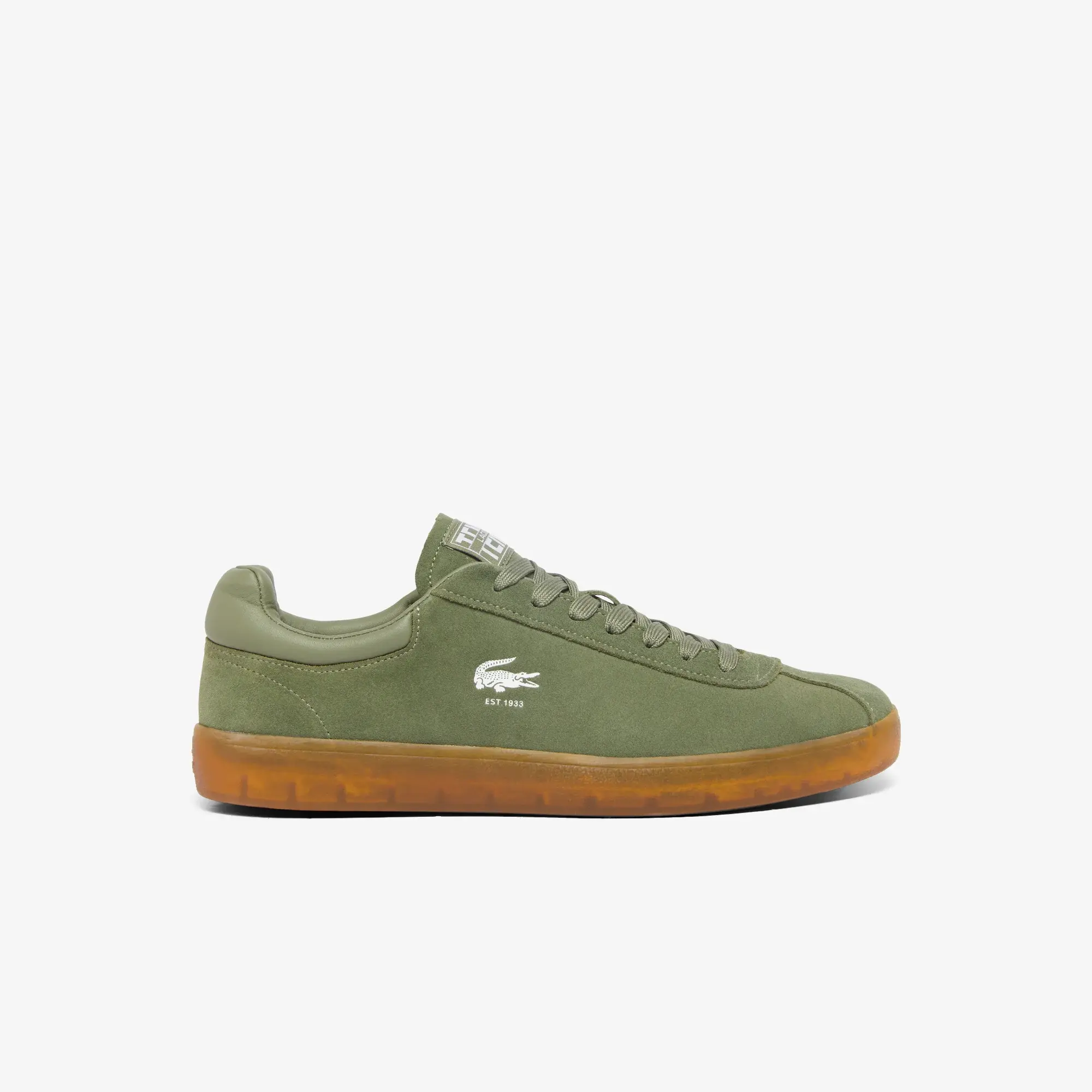 Lacoste Men's Baseshot Suede Sneakers - Khaki / Gum