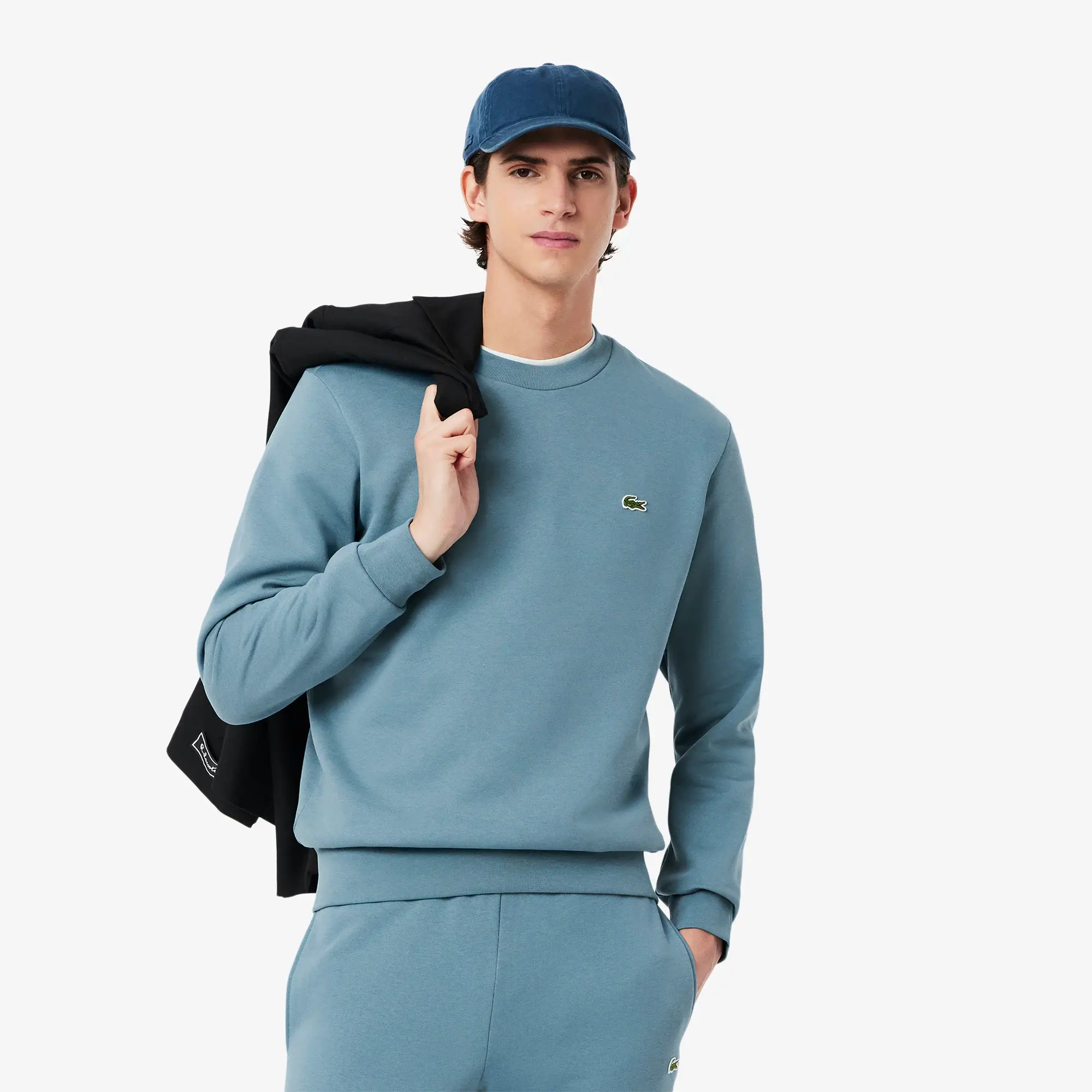 Lacoste Fleece Crew Neck Sweatshirt - Blue