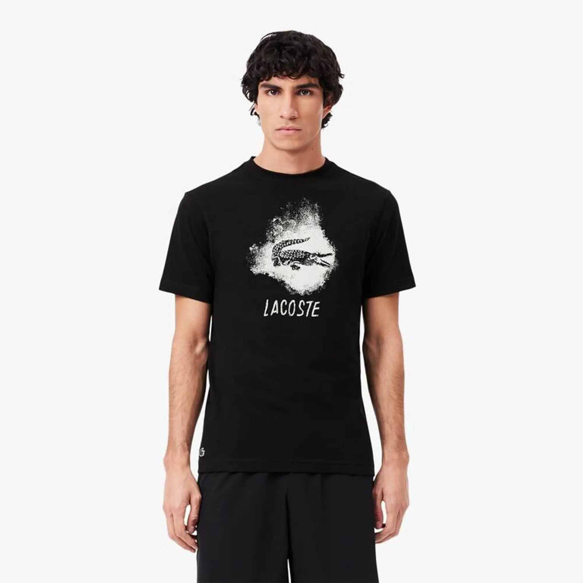 Lacoste Ultra Dry Graphic Sport T-shirt - Black