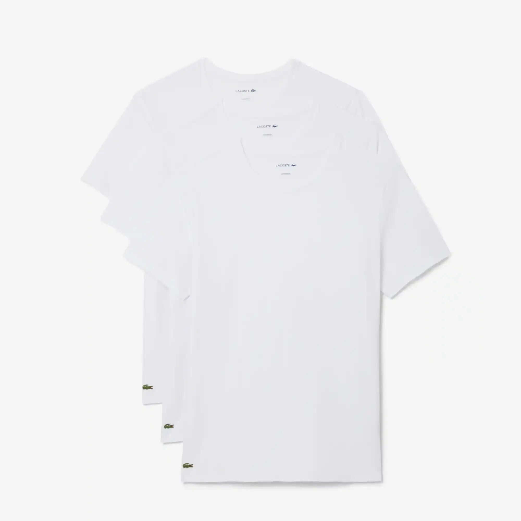 Lacoste 3-Pack Lounge T-shirts - White