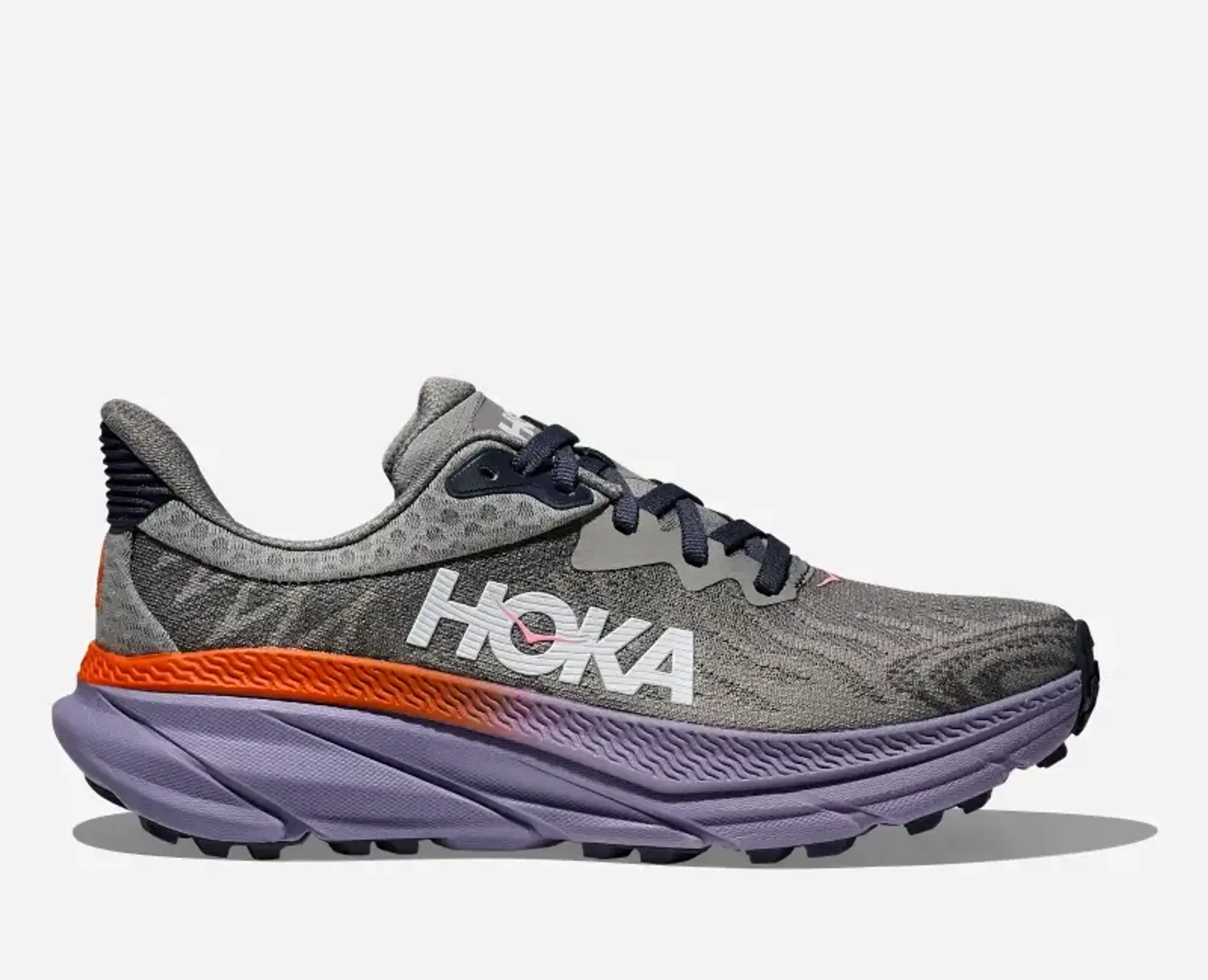 Hoka One One HOKA Women's Challenger 7 Road Running Shoes in Galactic Grey/Wild Indigo