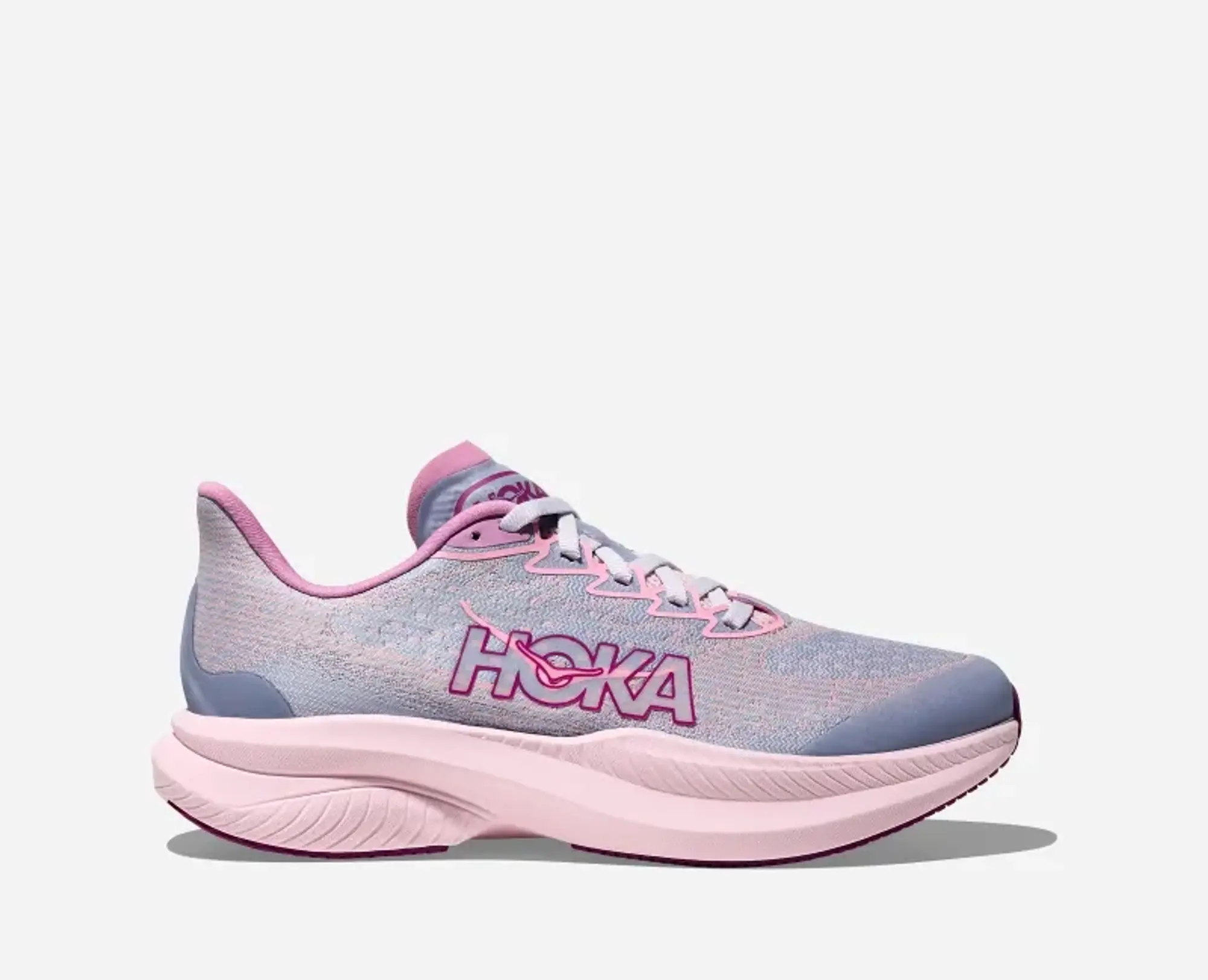 Hoka One One HOKA Kid's Mach 6 Road Running Shoes in Grape Agate/Lupine