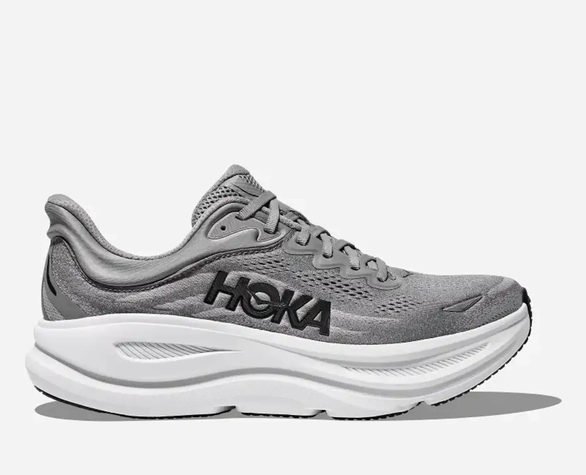 Hoka One One HOKA Men's Bondi 9 Road Running Shoes in Galactic Grey/Stellar Grey