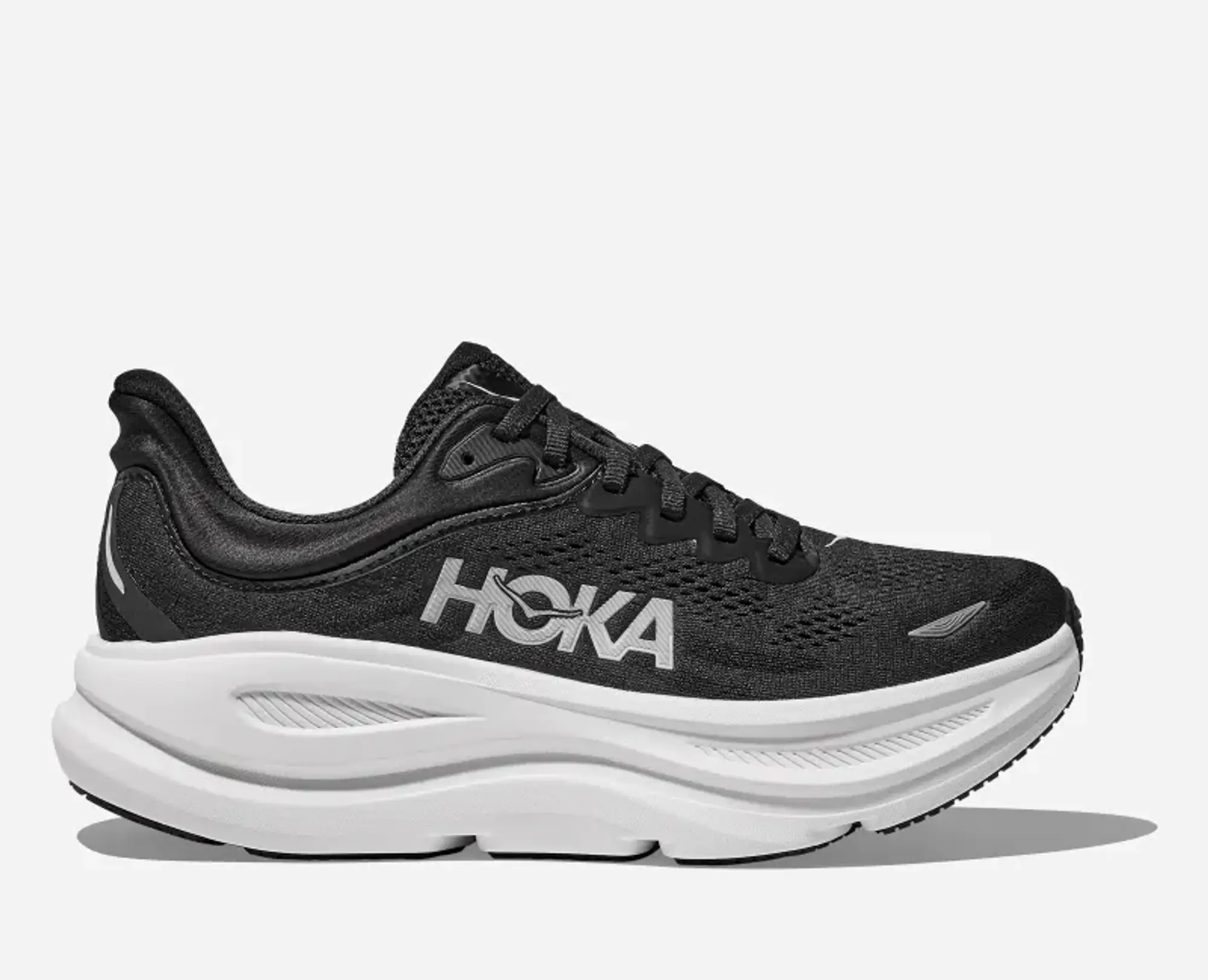 Hoka One One HOKA Men's Bondi 9 Road Running Shoes in Black/White