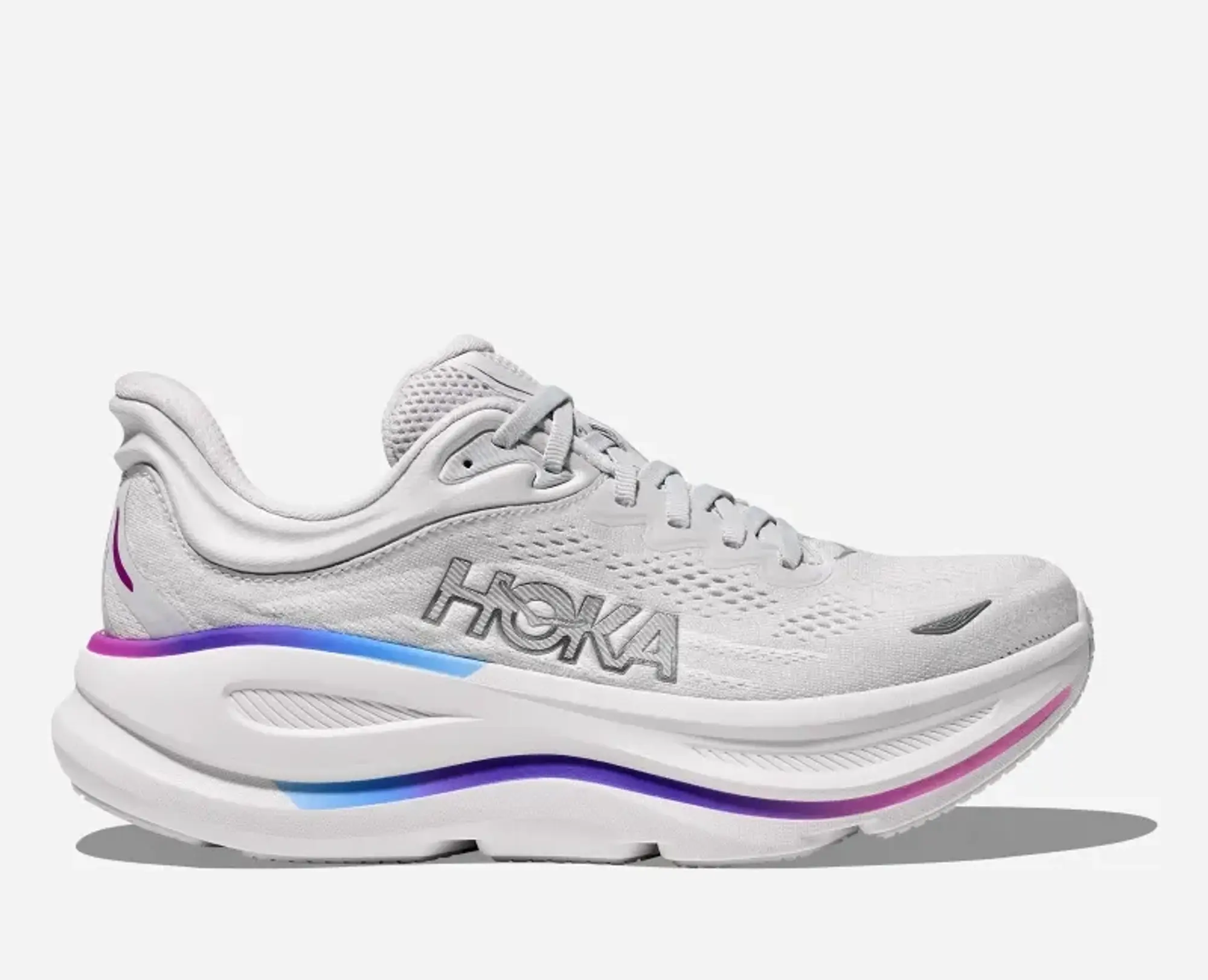 Hoka One One HOKA Women's Bondi 9 Road Running Shoes in Cosmic Grey/White