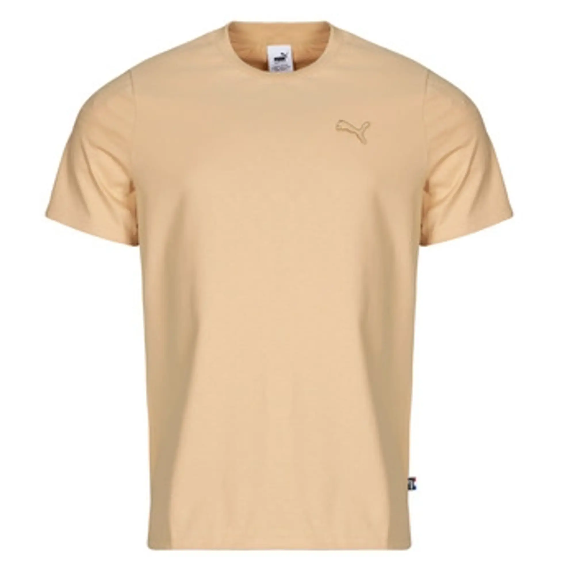 Puma  TEE MIF BADGE BRODE  men's T shirt in Beige