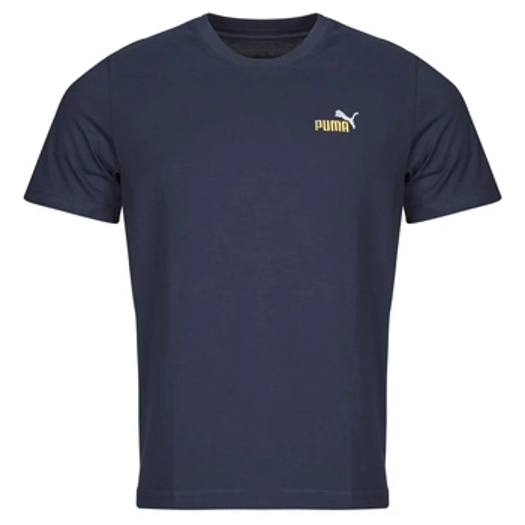 Puma  ESS 2 COLOR SMALL LOGO TEE  men's T shirt in Marine
