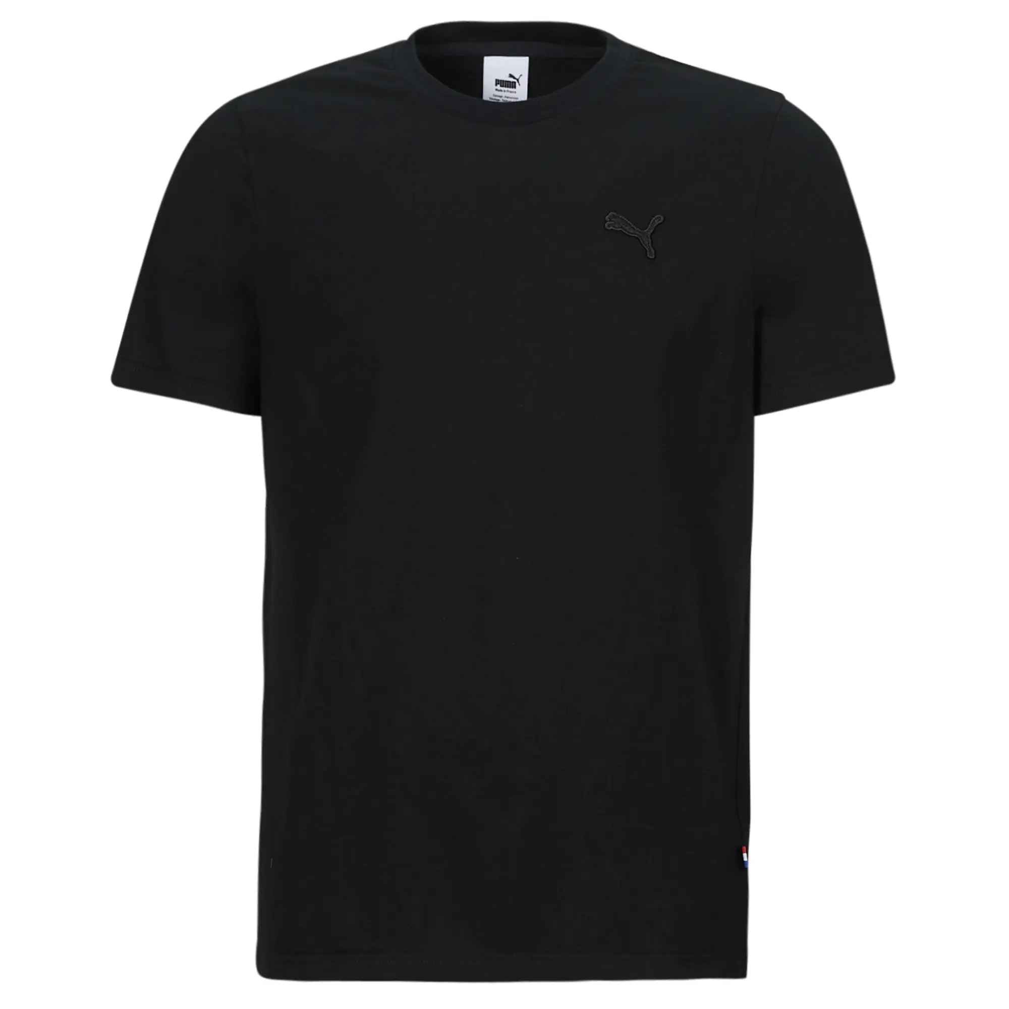 Puma  TEE MIF BADGE BRODE  men's T shirt in Black