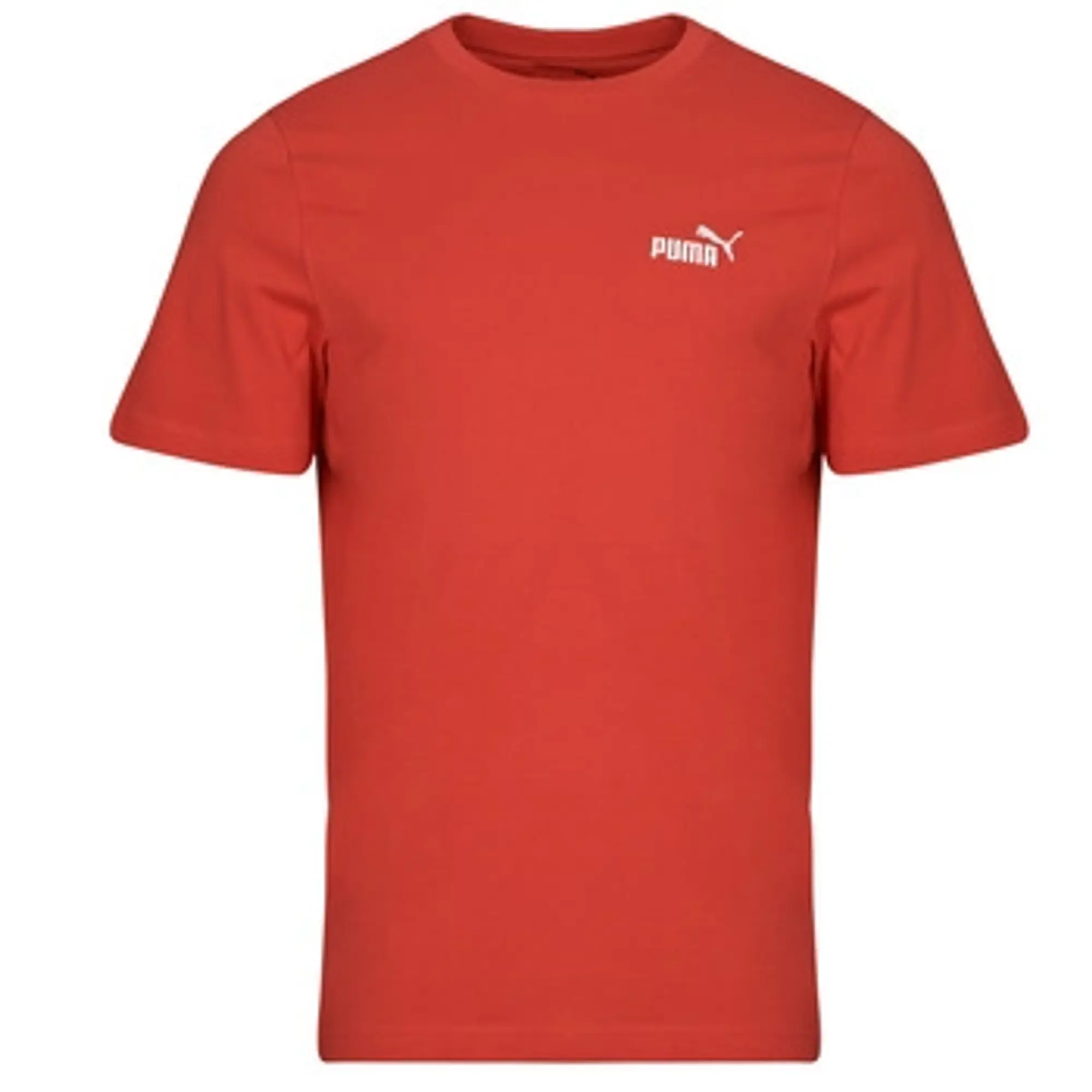 Puma  ESS SMALL LOGO TEE  men's T shirt in Red