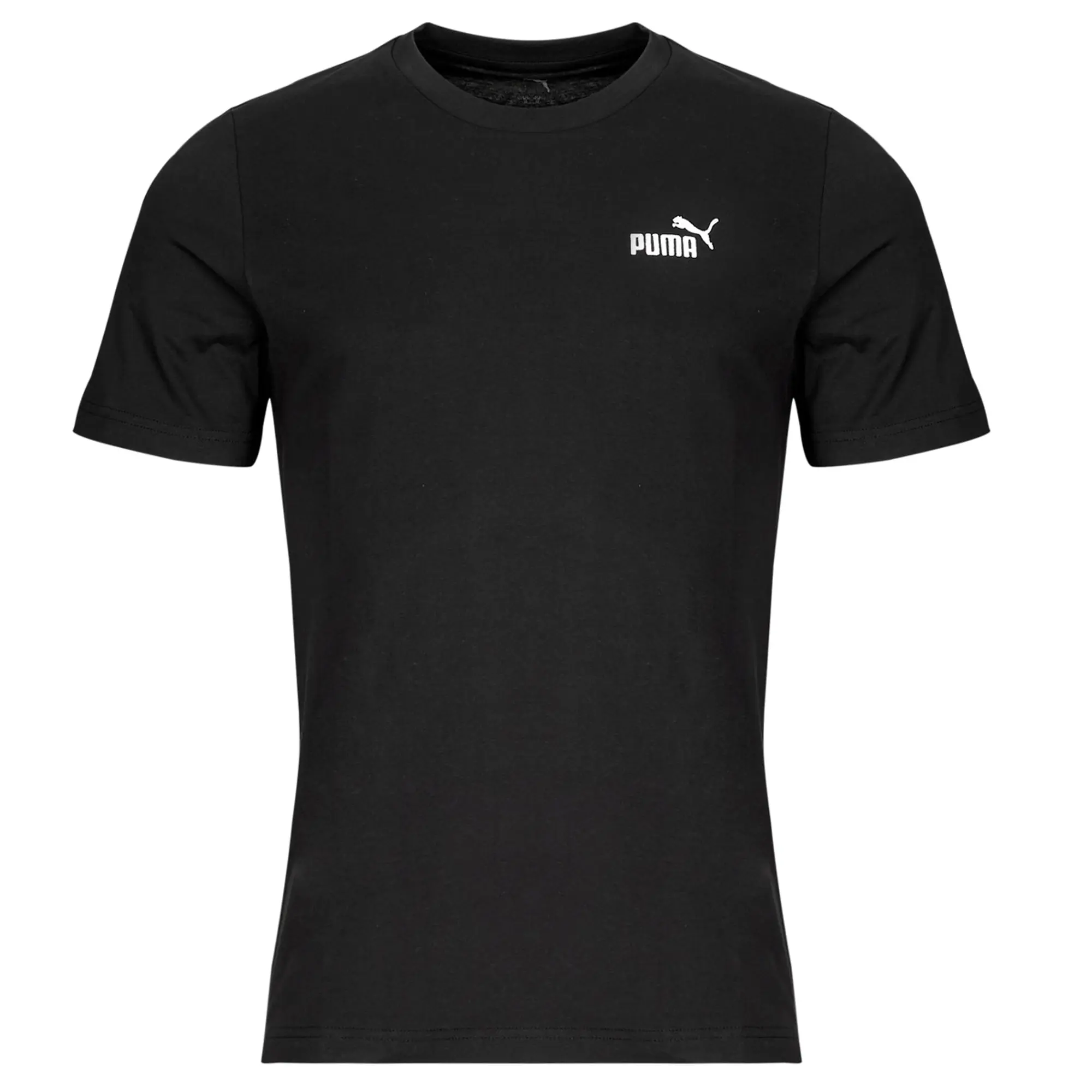 Puma  ESS SMALL LOGO TEE  men's T shirt in Black