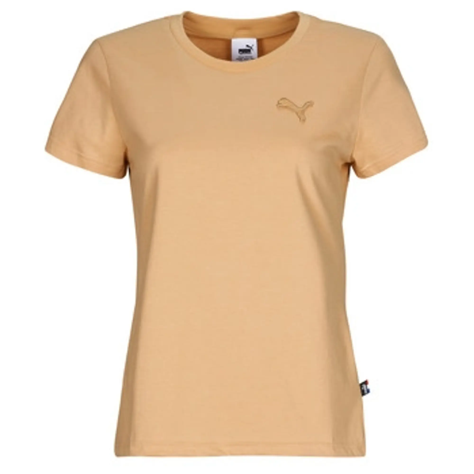 Puma  TEE W MIF BADGE BRODE  women's T shirt in Beige