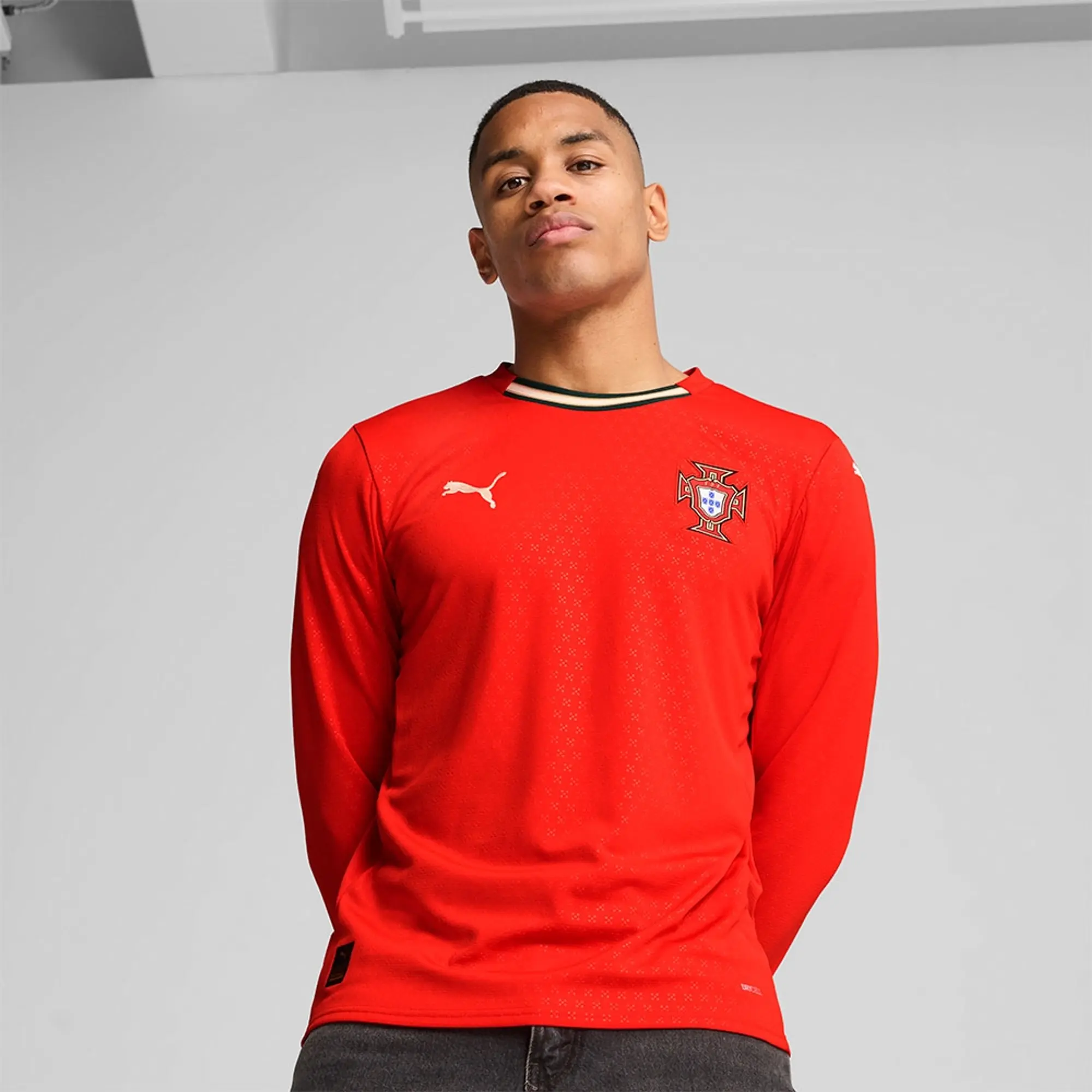 Puma Portugal Mens LS Home Shirt 2025