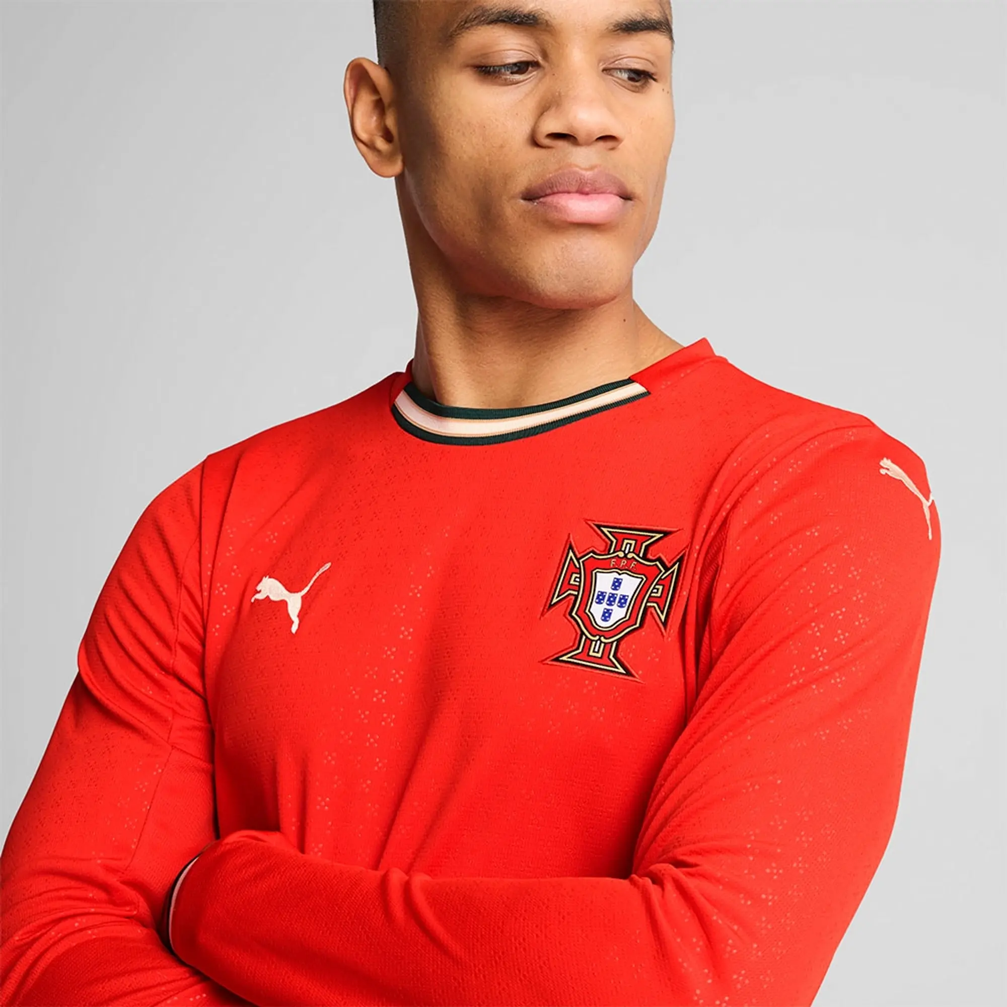 Puma Portugal Mens LS Home Shirt 2025