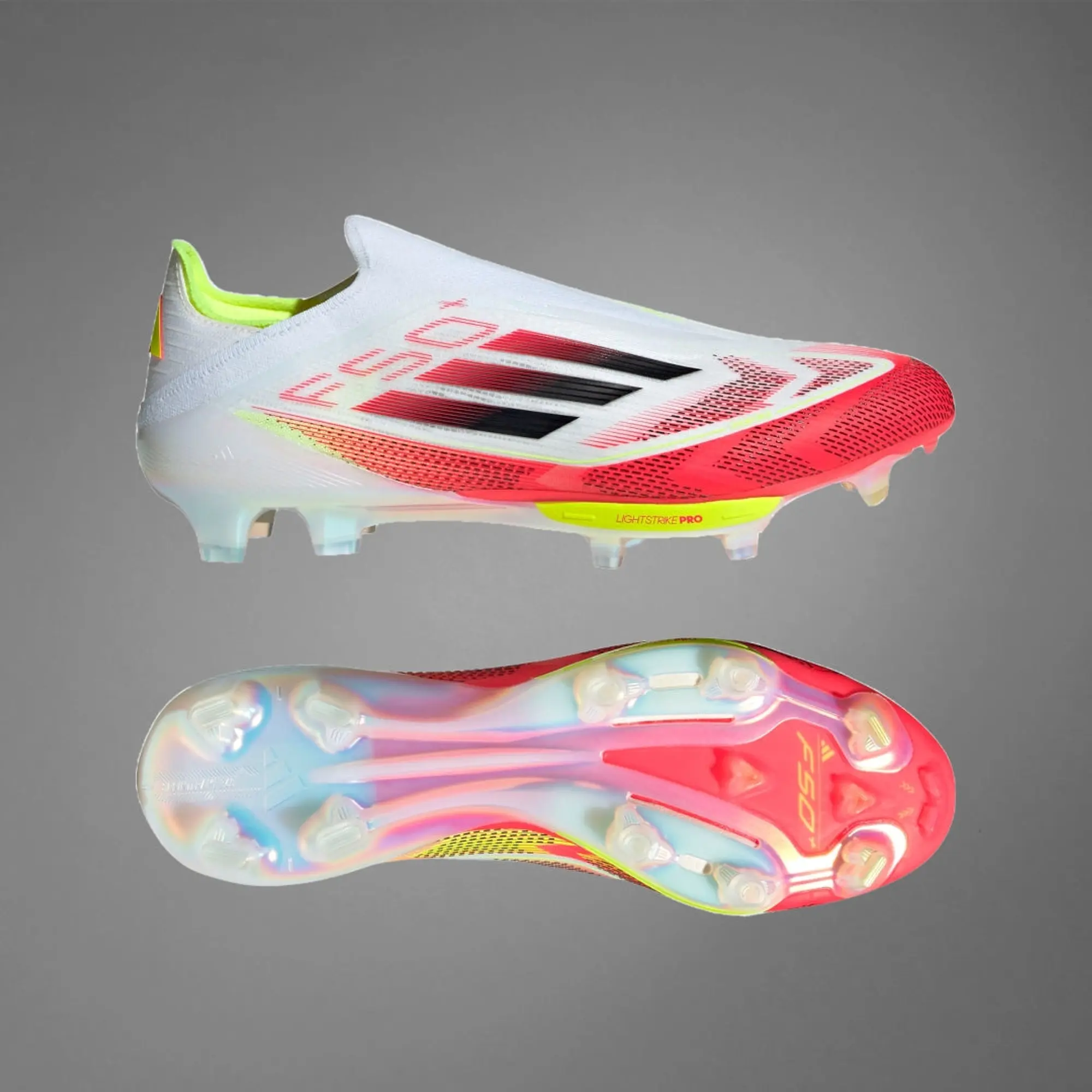 Adidas F50 + Fg Pure Victory - Footwear White/Core Black/Solar Yellow  - ['White']