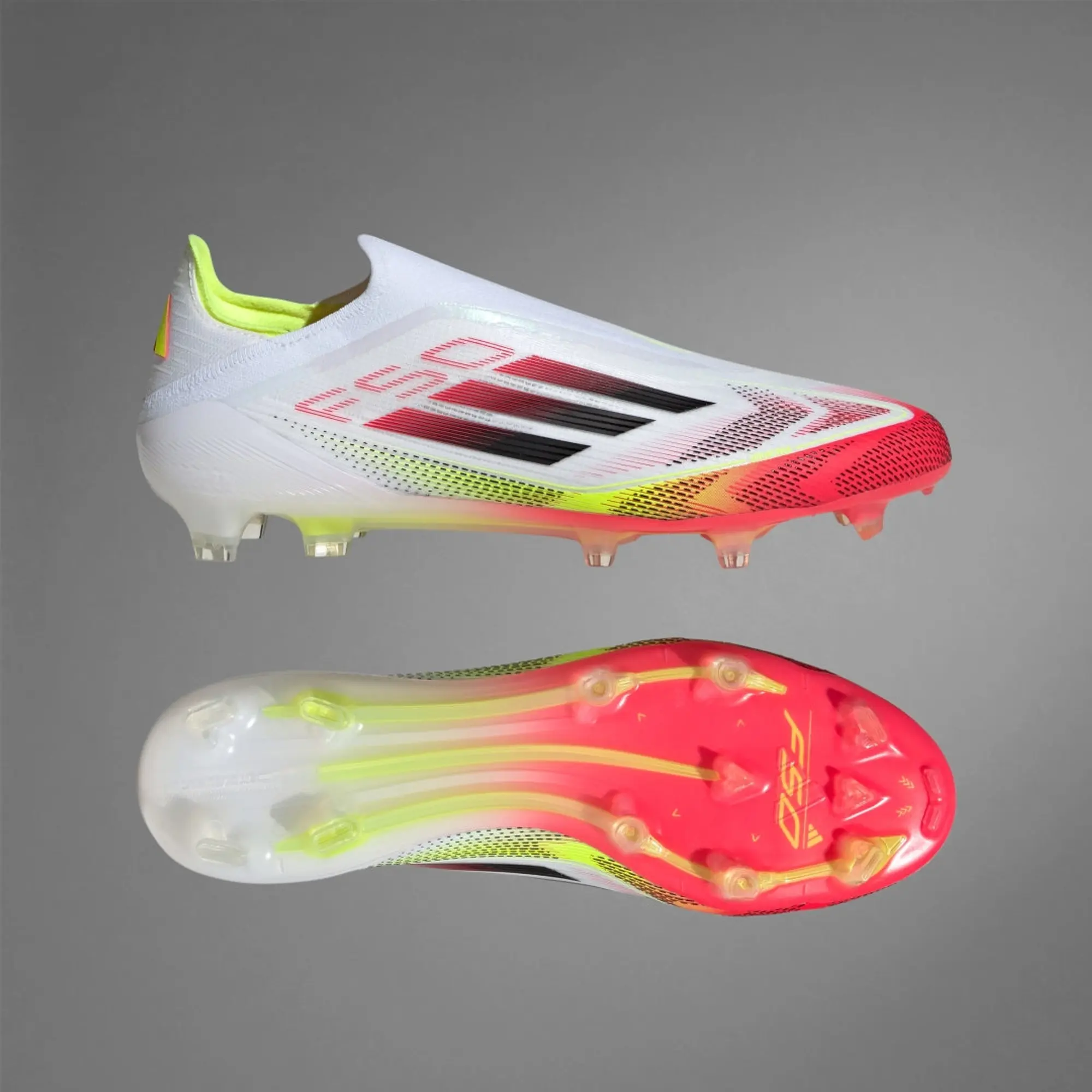 adidas F50 Elite Laceless Firm Ground Boots - Cloud White  - Mens