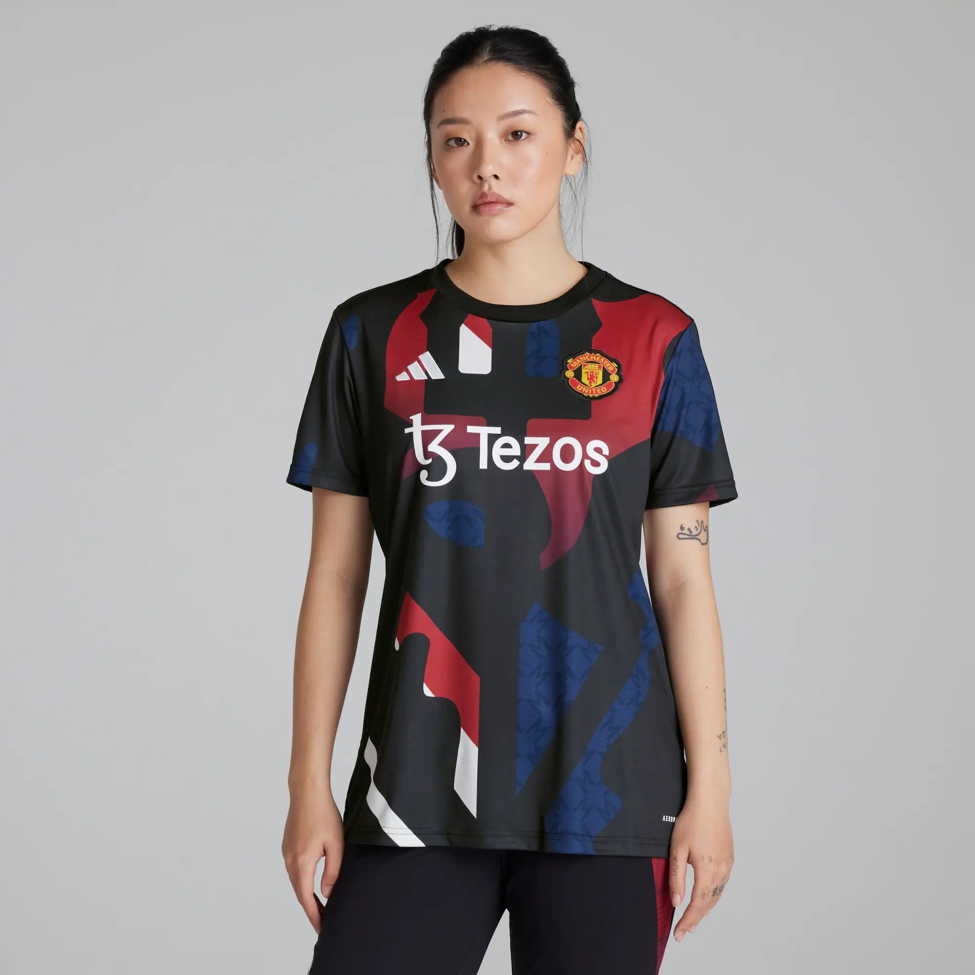 adidas Manchester United Womens Pre-Match Jersey Black